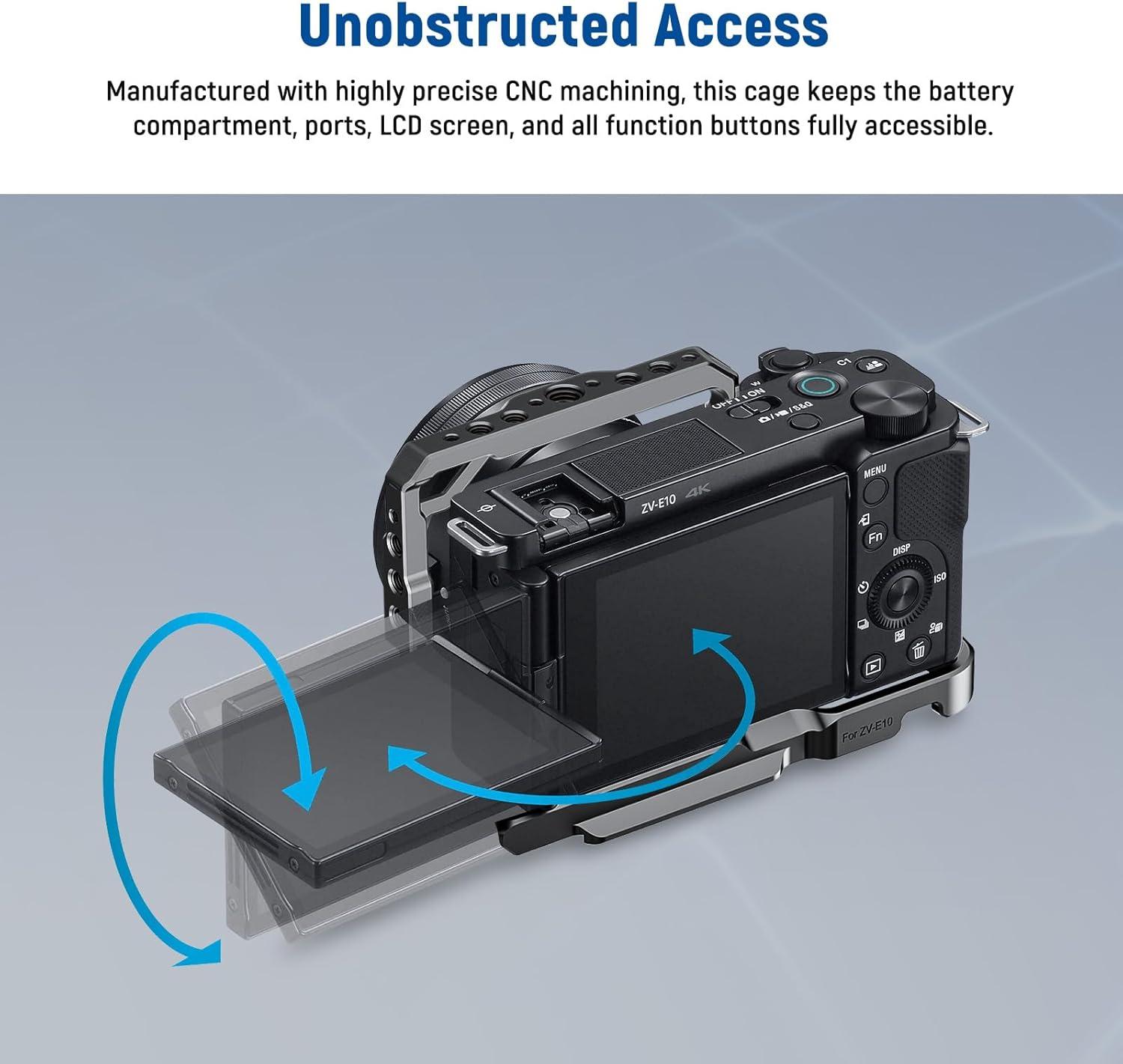 Jaula Neewer CA003S para Sony ZV-E10 con Empuñadura