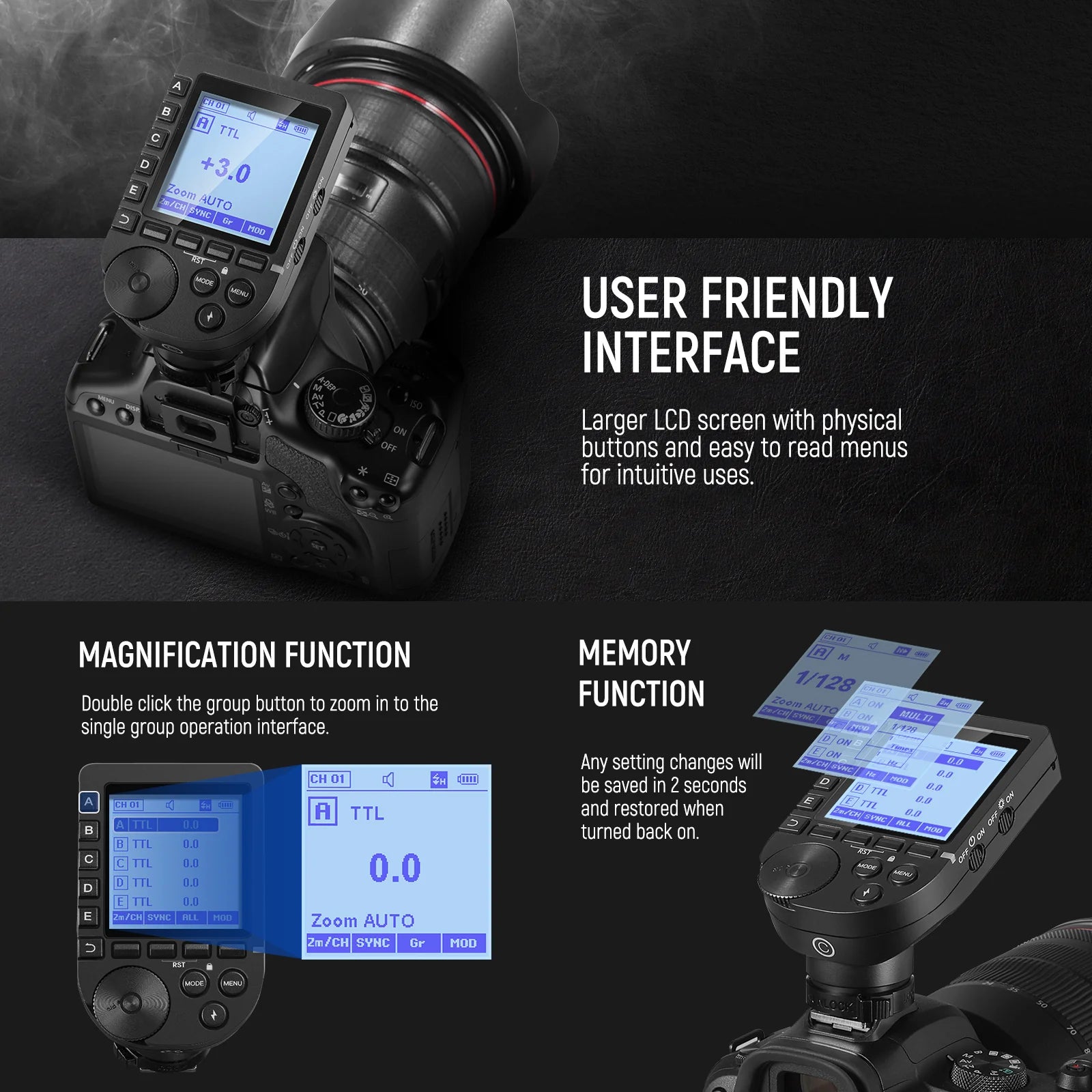 Disparador Inalámbrico TTL Neewer QPRO-C para Canon