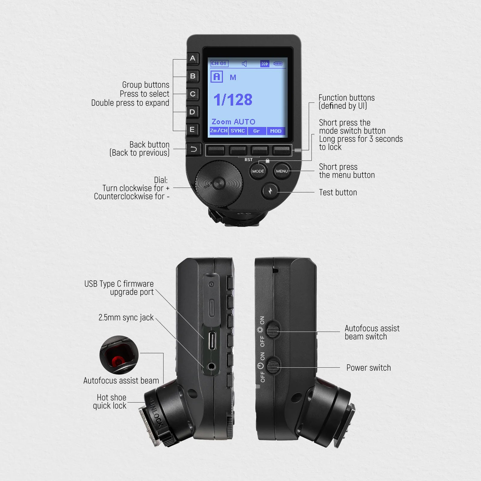 Disparador Inalámbrico TTL Neewer QPRO-C para Canon