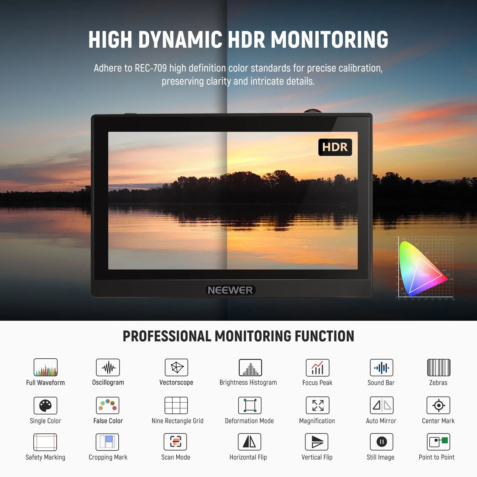 Monitor de campo para cámara Neewer F500 de 5.5 pulgadas