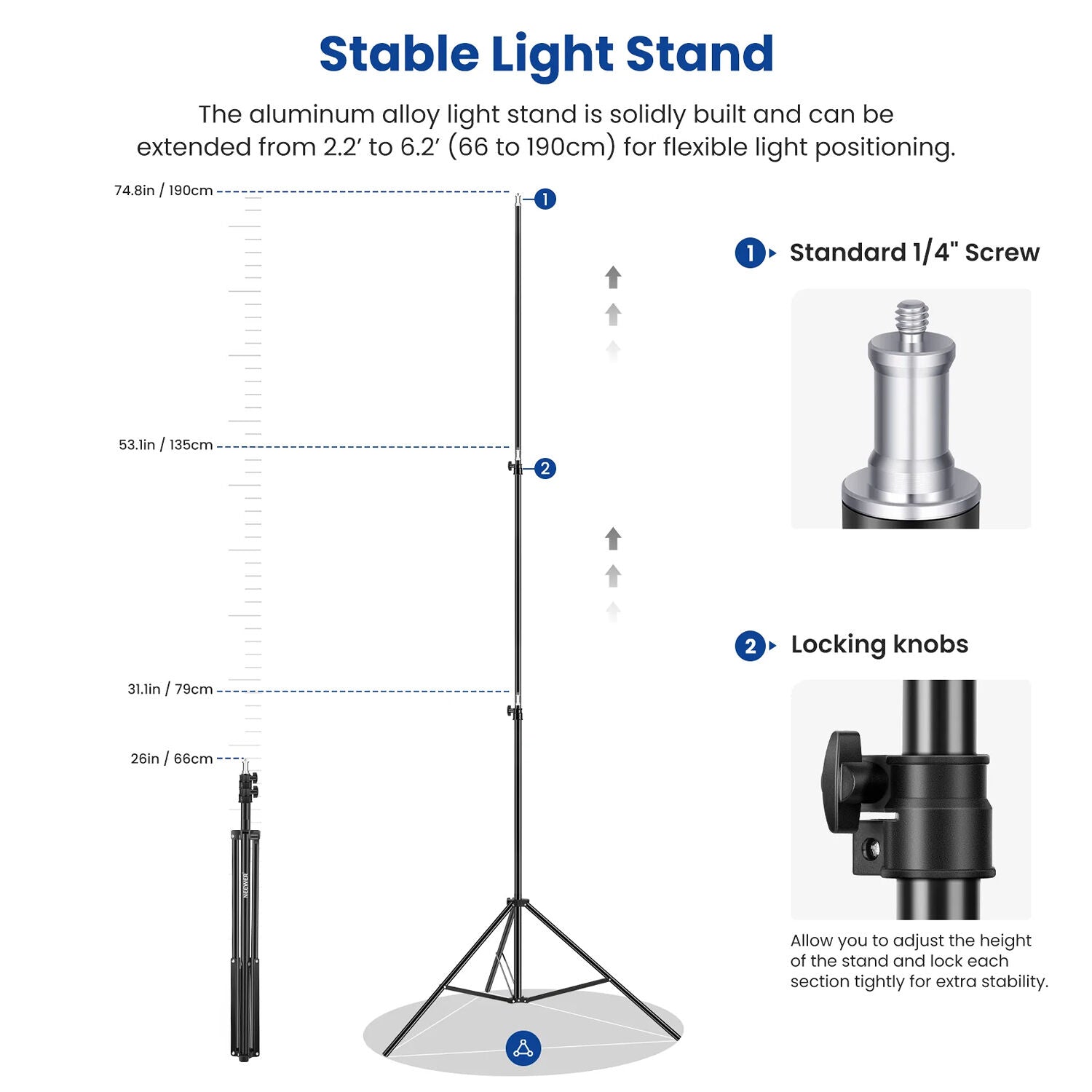 Kit LED Bicolor Neewer NL660 con 2 Luces con Soportes