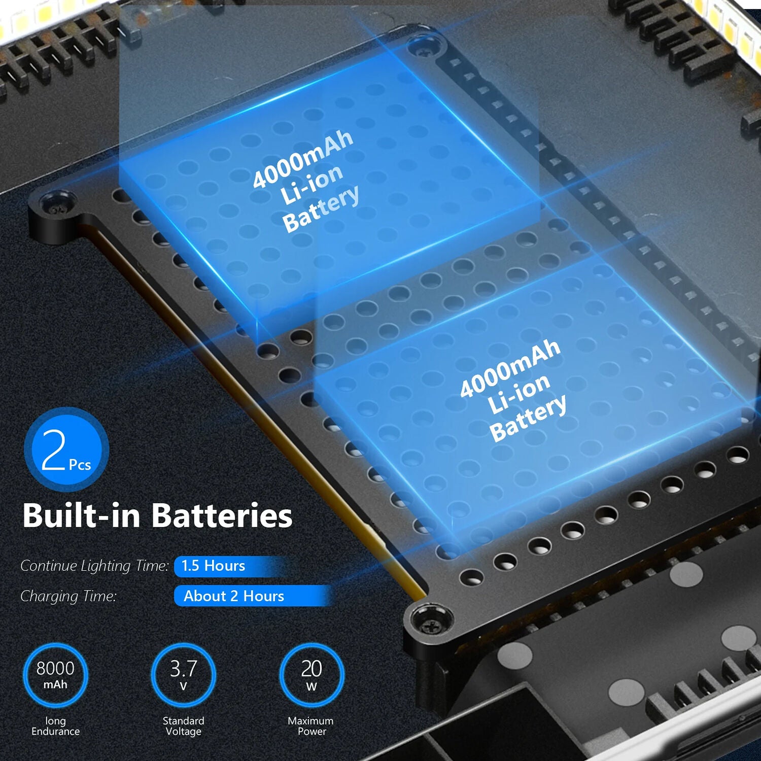 Kit de Panel Neewer NL-192AI de Luz LED Bicolor