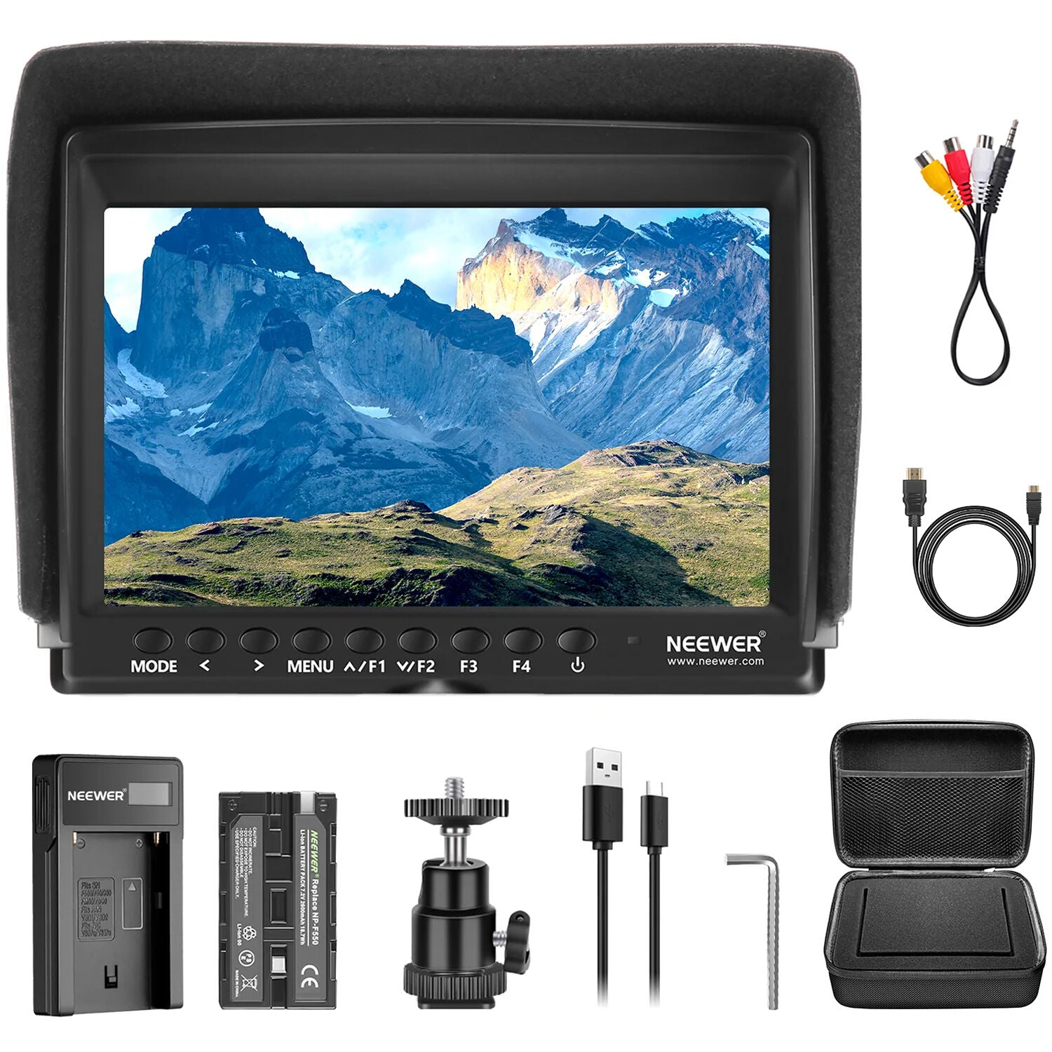 Monitor Neewer F100 7" con Batería y Estuche