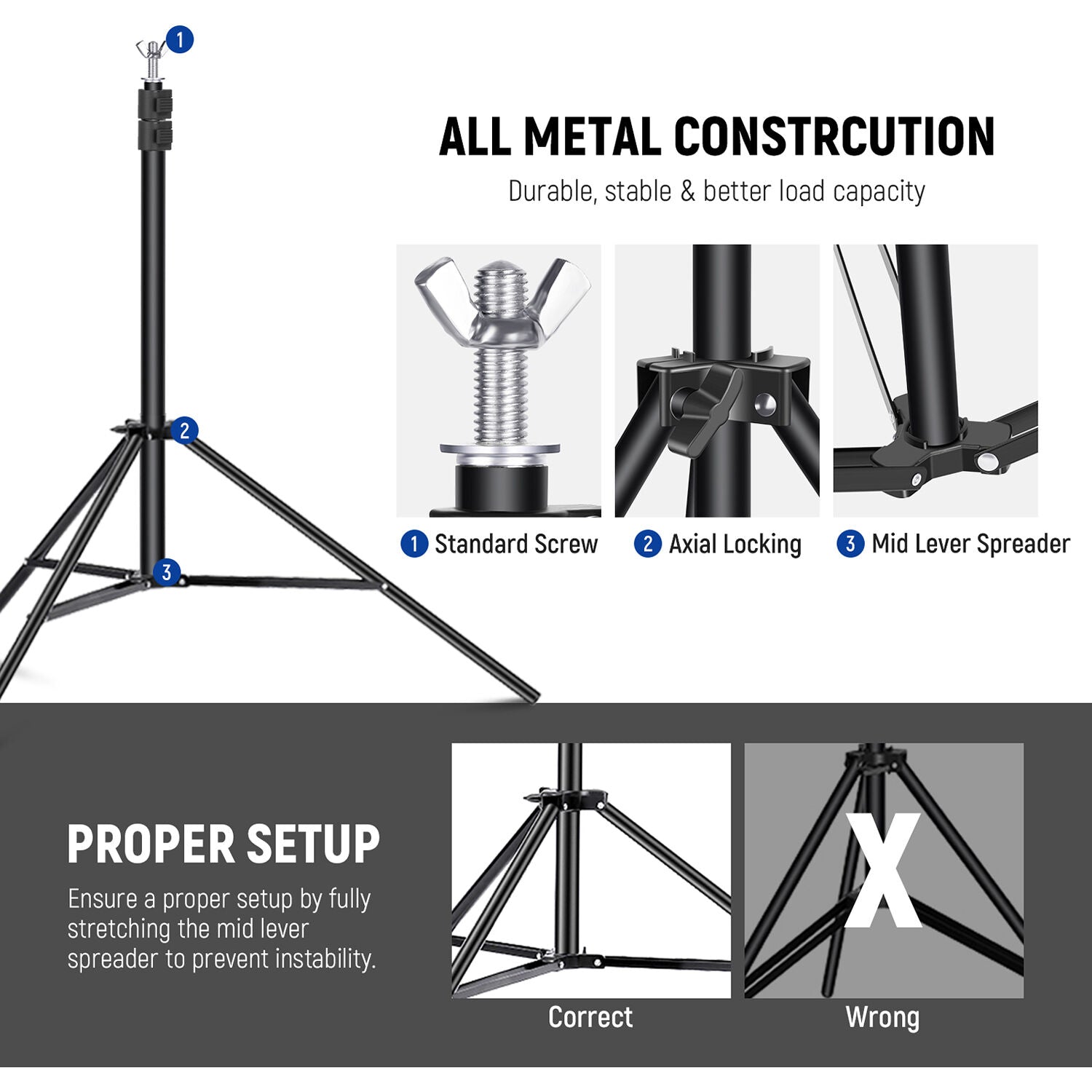 Soporte de fondos Neewer para Telón de Fondo