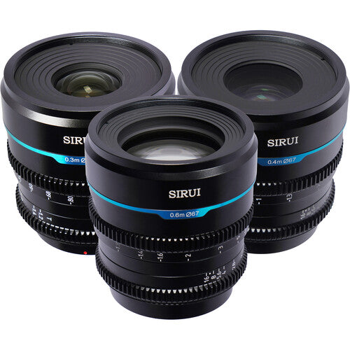 Kit de 3 lentes de cine Sirui Night Walker T1.2 S35 (Sony E)