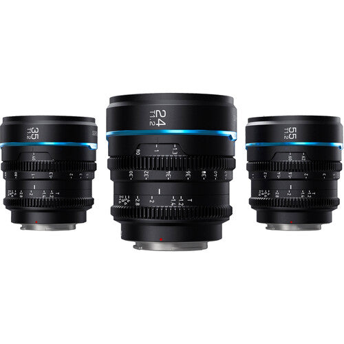 Kit de 3 lentes de cine Sirui Night Walker T1.2 S35 (Sony E)