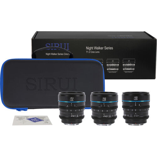 Kit de 3 lentes de cine Sirui Night Walker T1.2 S35 (Sony E)