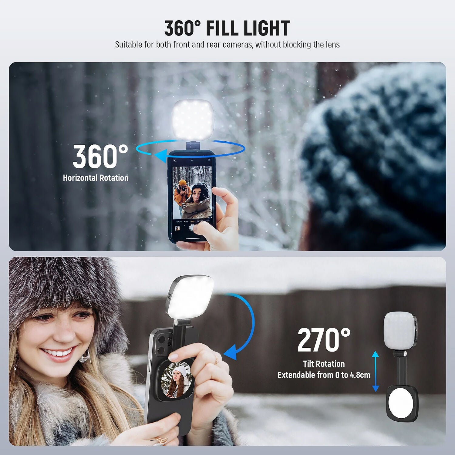 Luz Magnética Neewer Basics NL48B para Selfies - Blanco