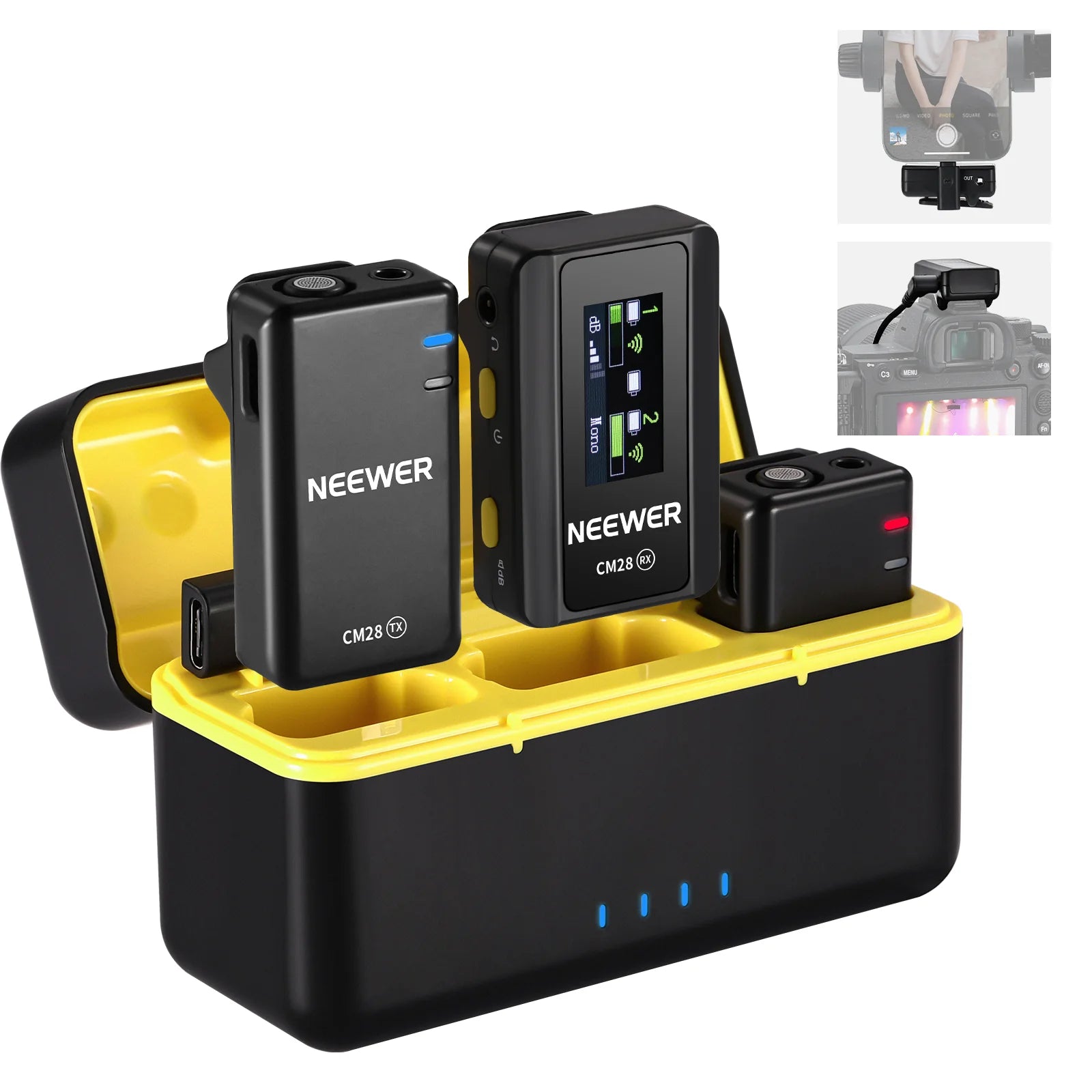 Sistema de micrófono de solapa inalámbrico Neewer CM28
