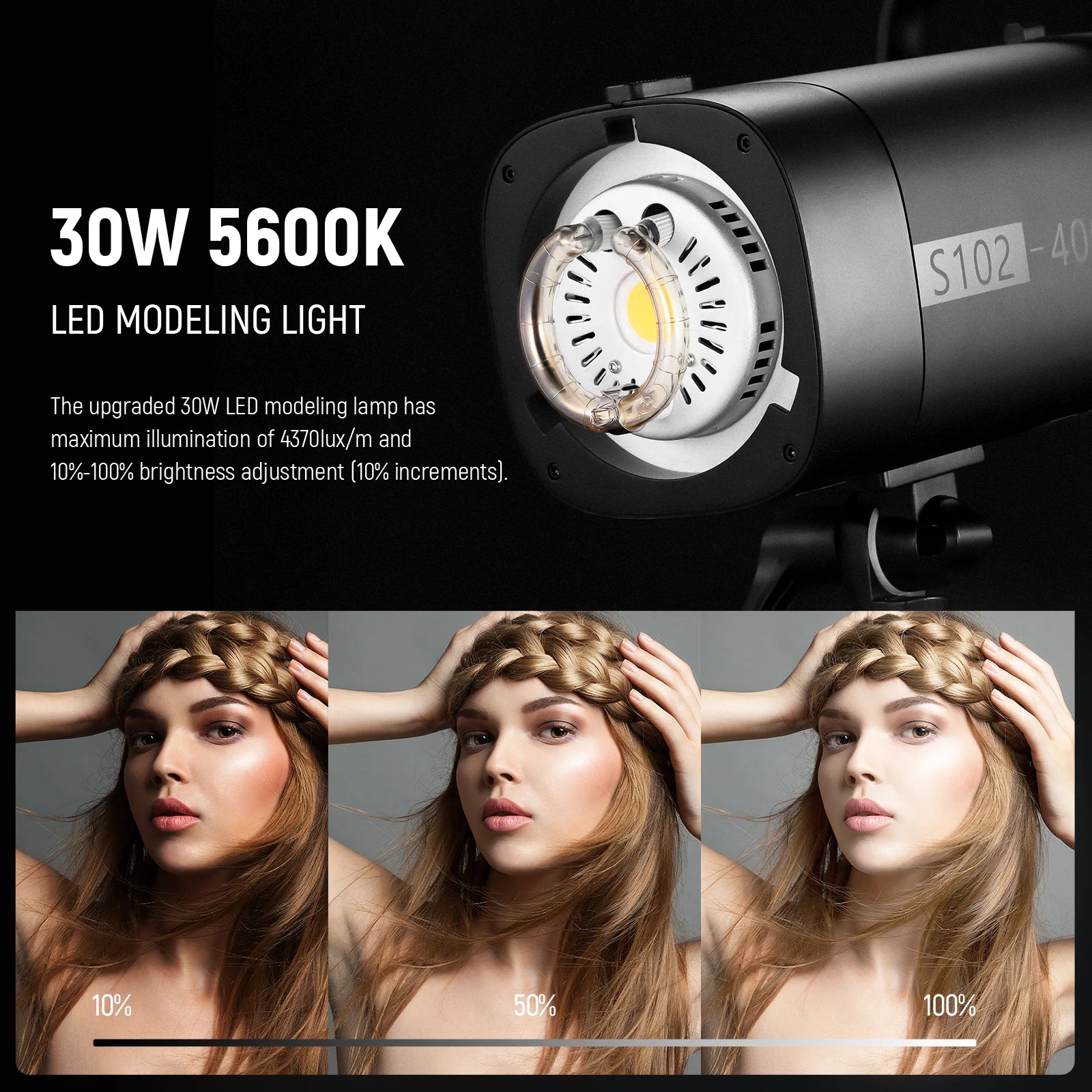 Kit de flash monolight de estudio Neewer S102-400W