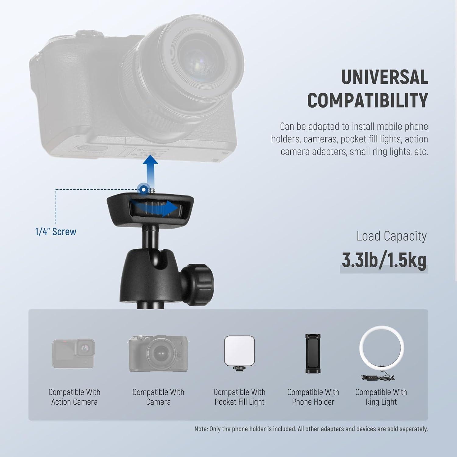 Trípode de Viaje Neewer TS05 160 cm para Teléfono y Cámara