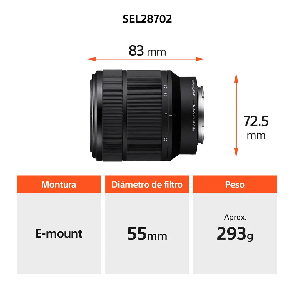 Cámara Full Frame Sony A7 IV con Lente Zoom 28–70 mm