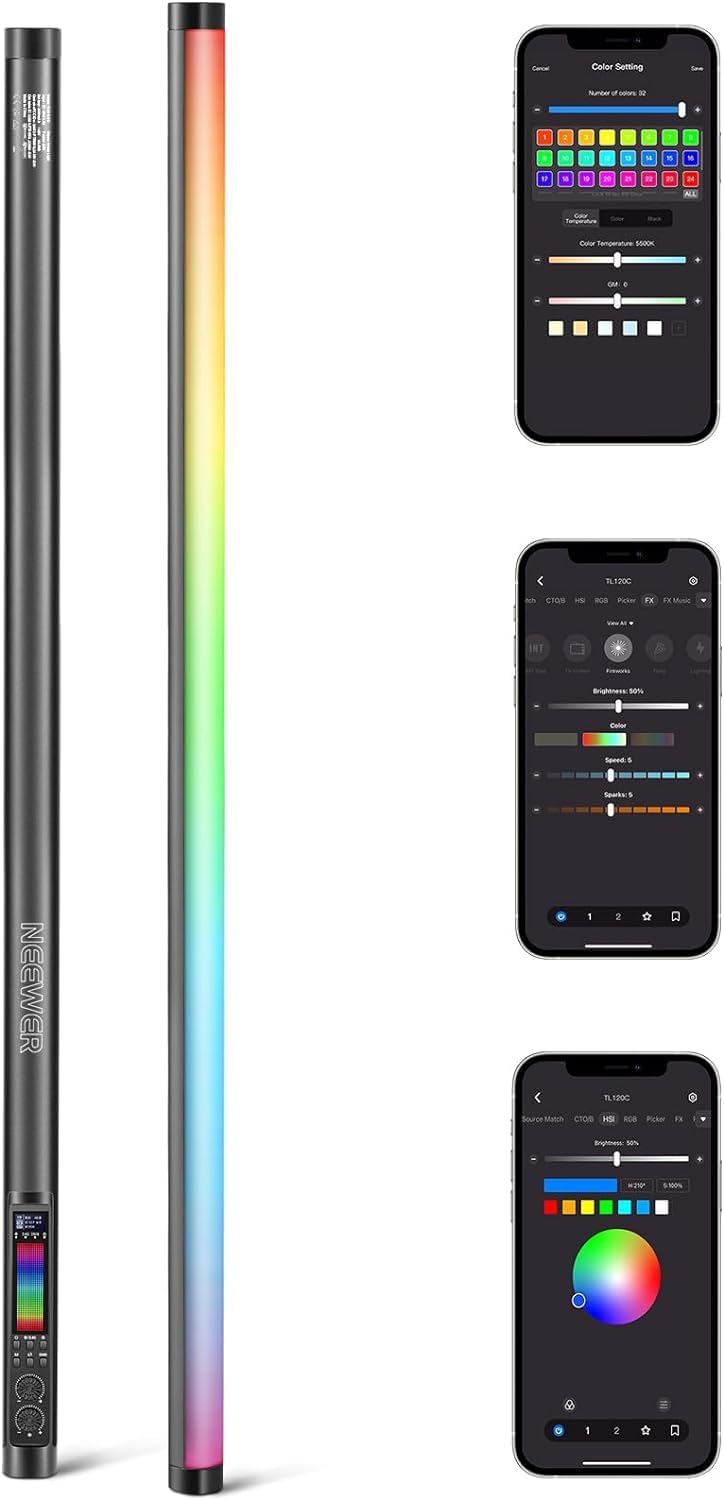Tubo de Luz RGB Neewer TL120C 120 cm con Control App