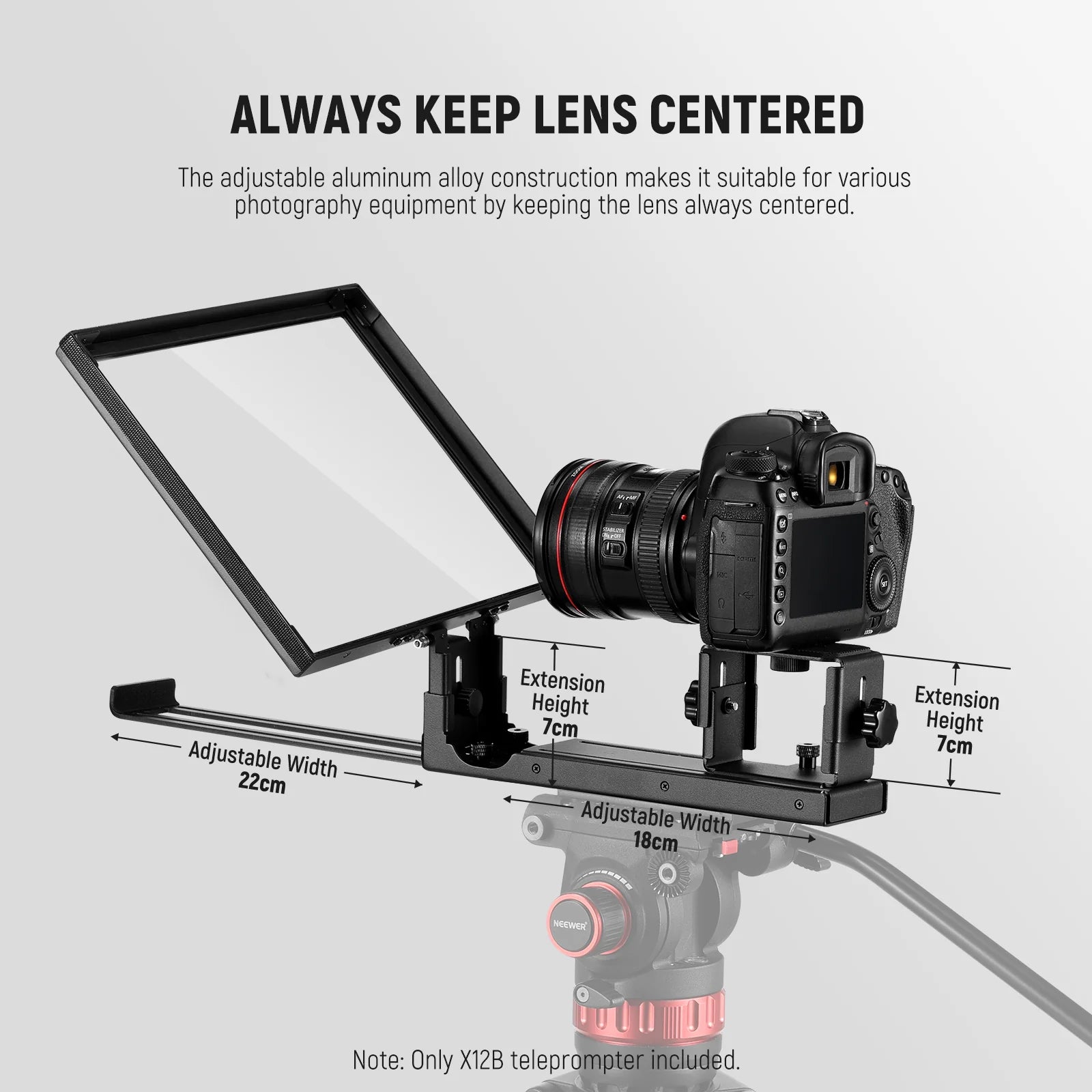 Teleprompter de aleación de aluminio NEEWER BASICS X12B