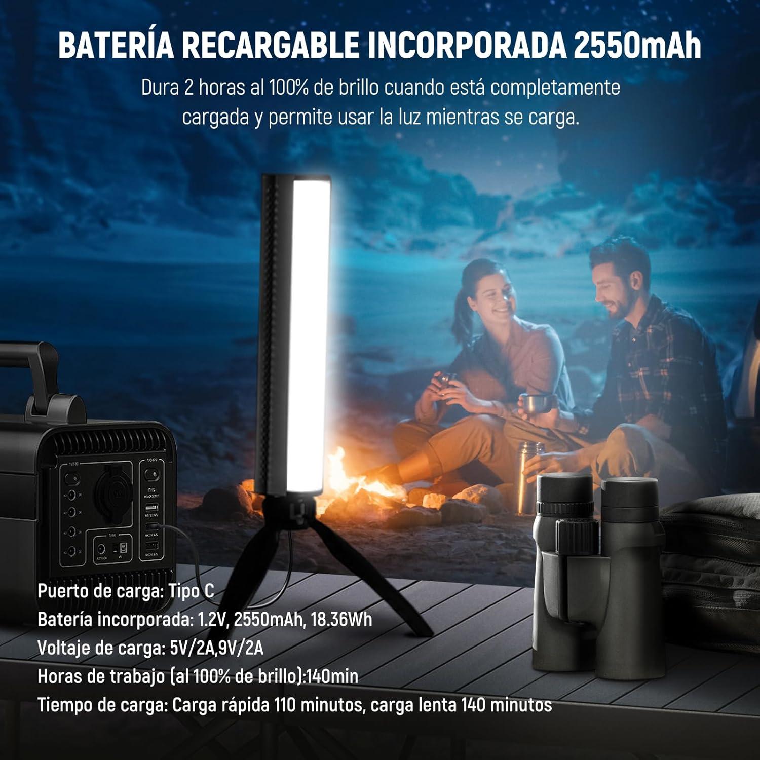 Tubo de luz led RGB Magnética Neewer TL21C con Control por App