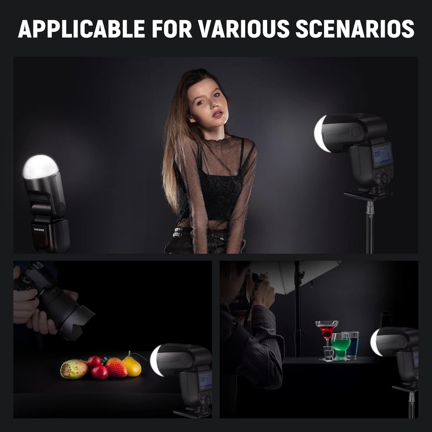 Difusor Magnético Neewer M12 para Flash Speedlite