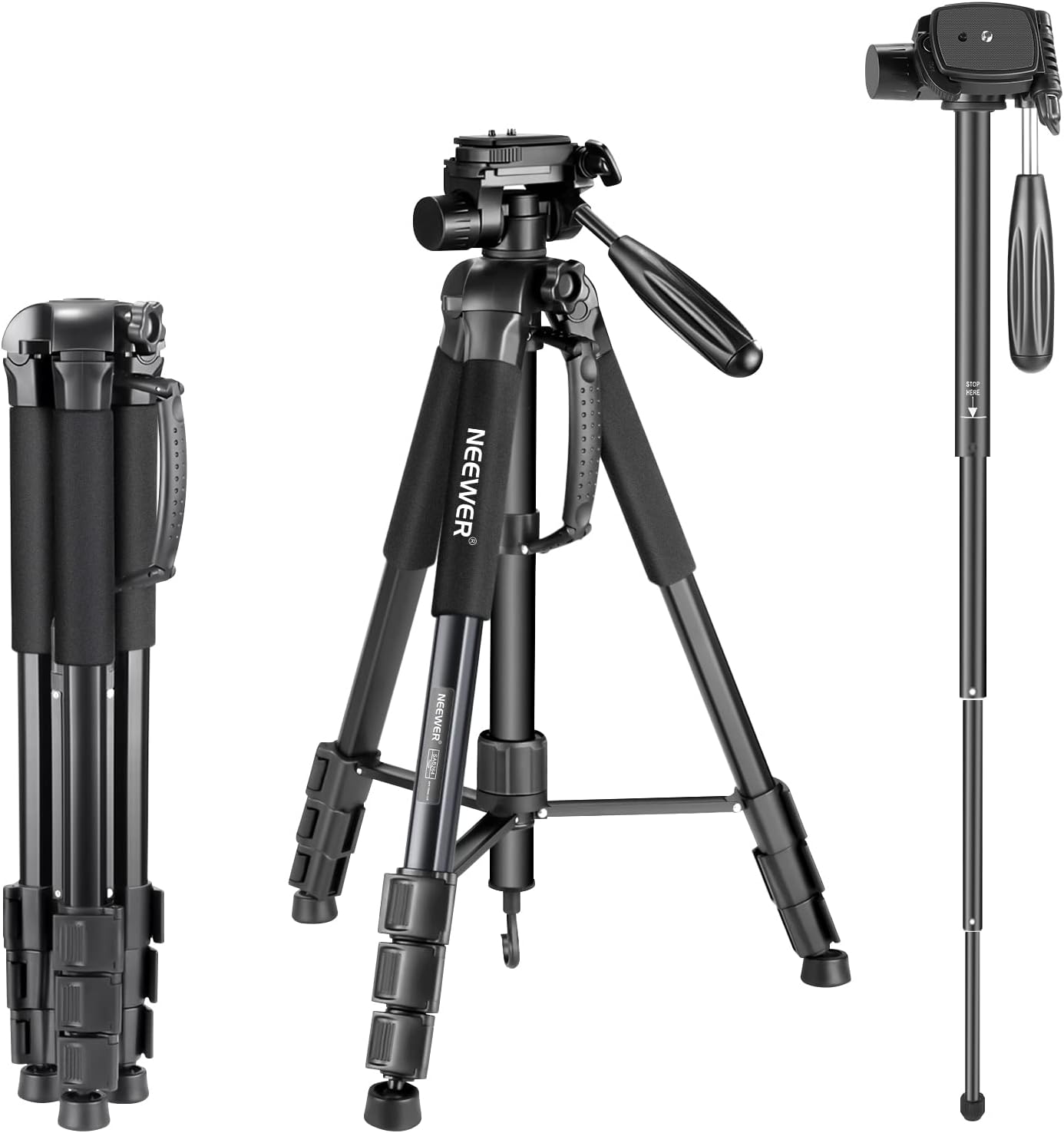 Trípode Monopod Neewer 177 cm Aleación Aluminio para Cámaras