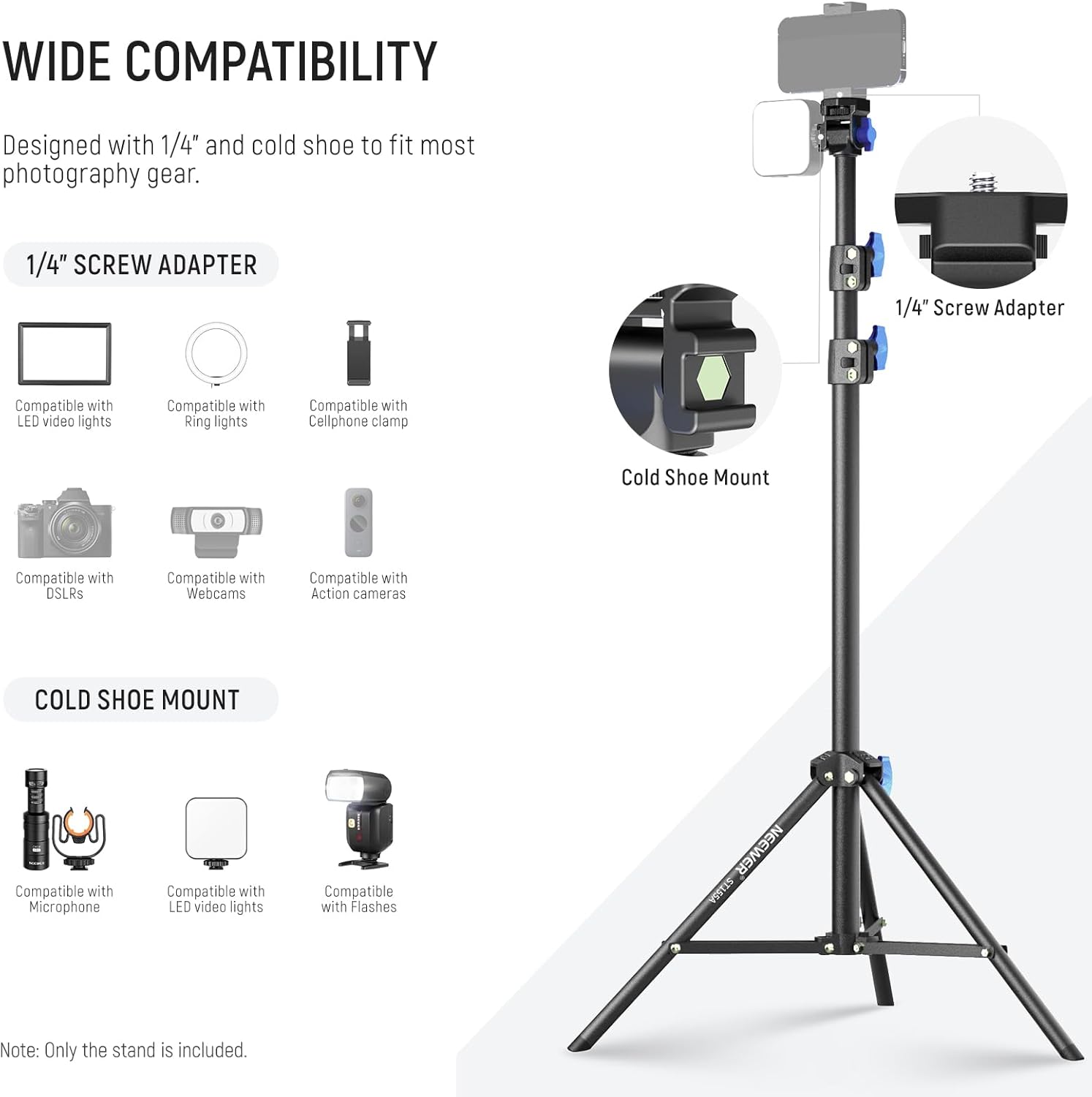 Trípode de Iluminación NEEWER de 72 a 155 cm
