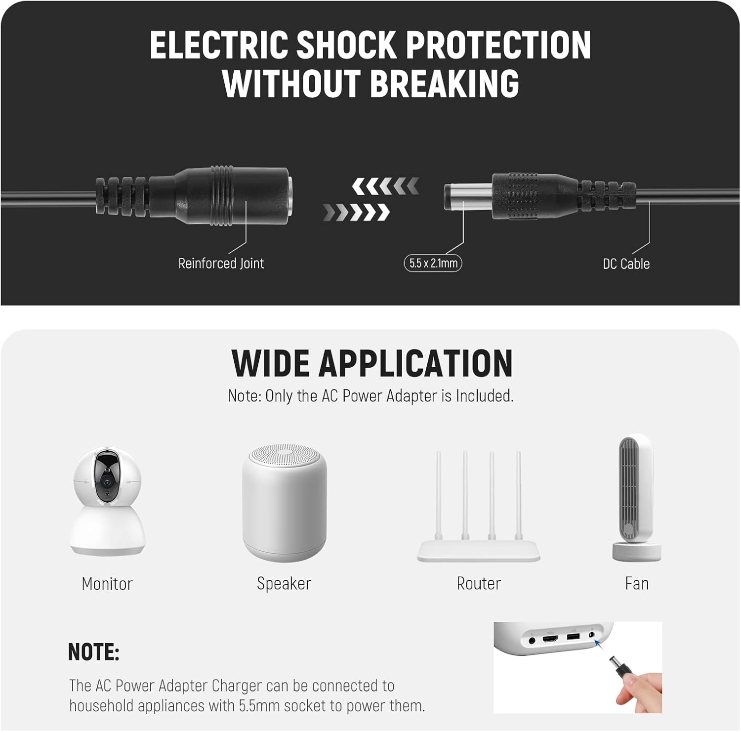 Adaptador Neewer AC-PW20 con Acoplador CC para Sony