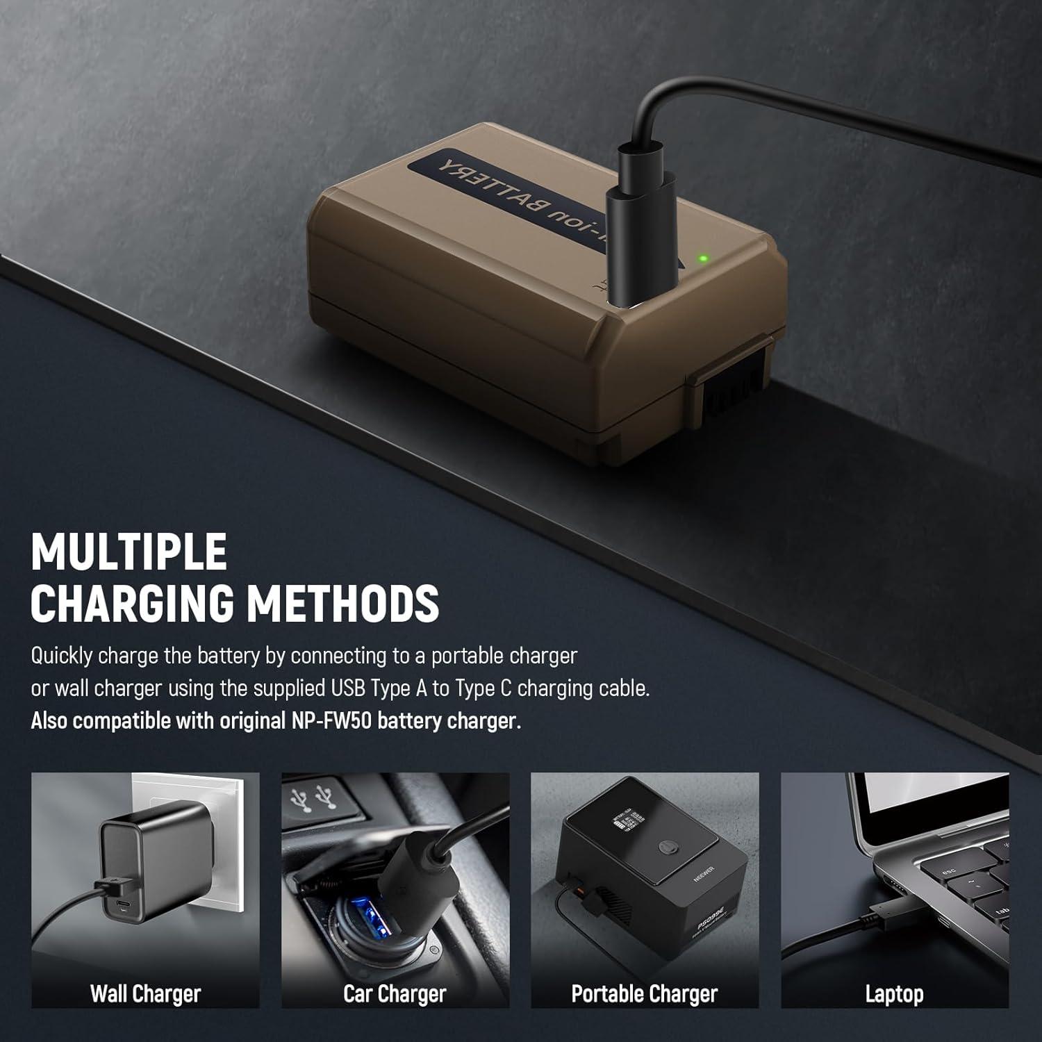 Batería Neewer TNP-FW50 1030mAh con Puerto USB-C