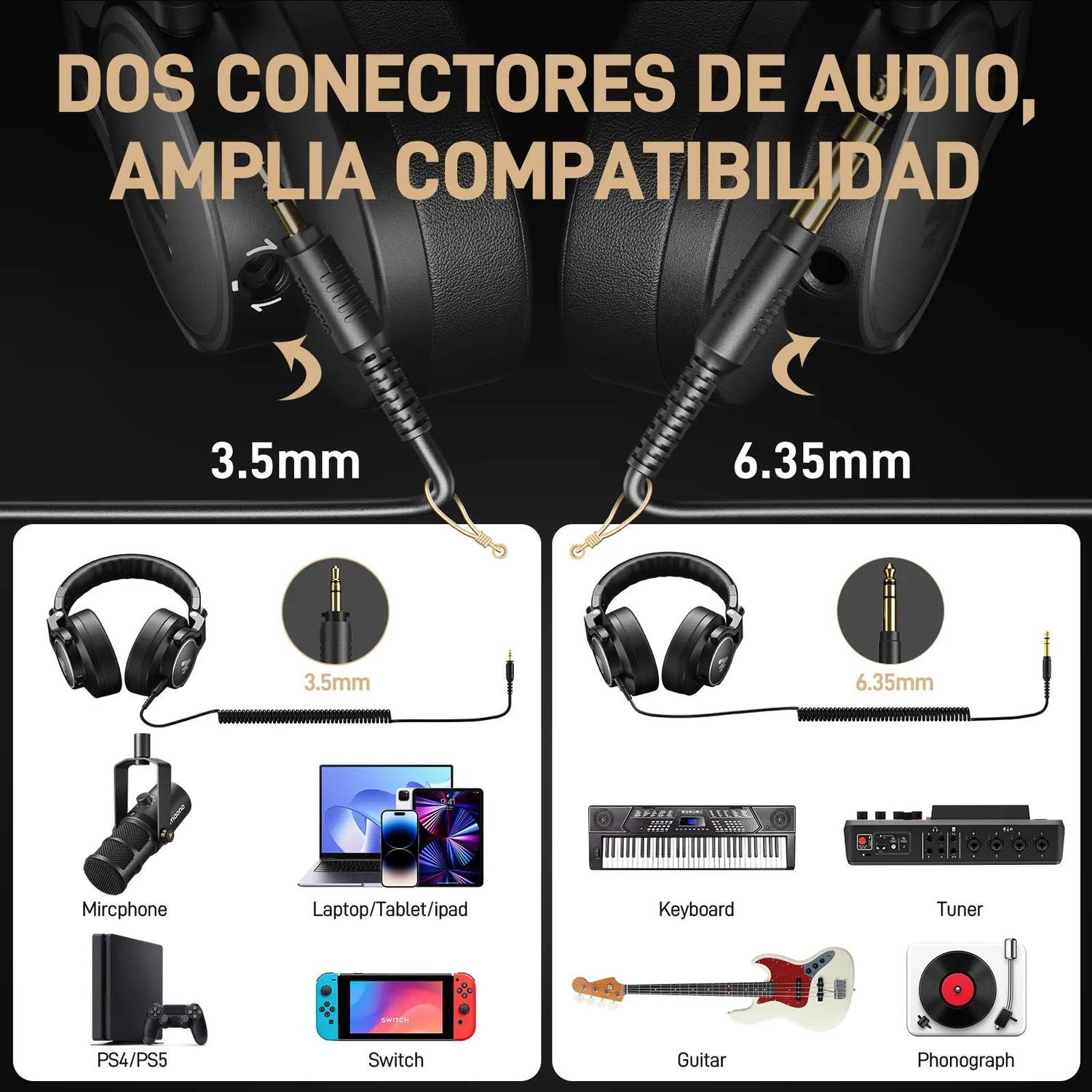 Audífonos de Estudio Maono MH700 para Monitoreo Profesional