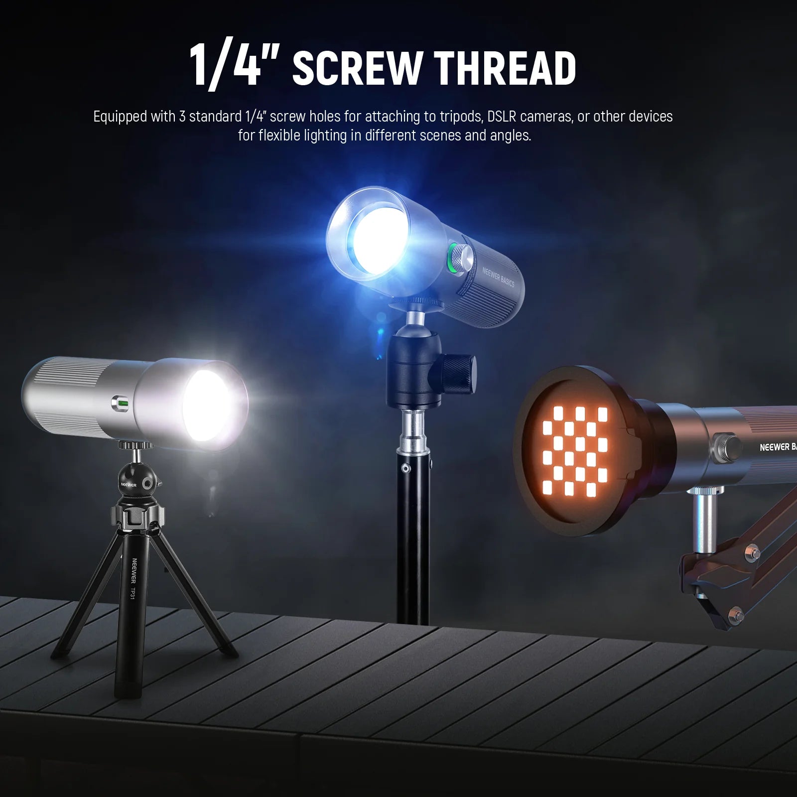 Luz Led Portatil Neewer Basics FL10 para Fotografía