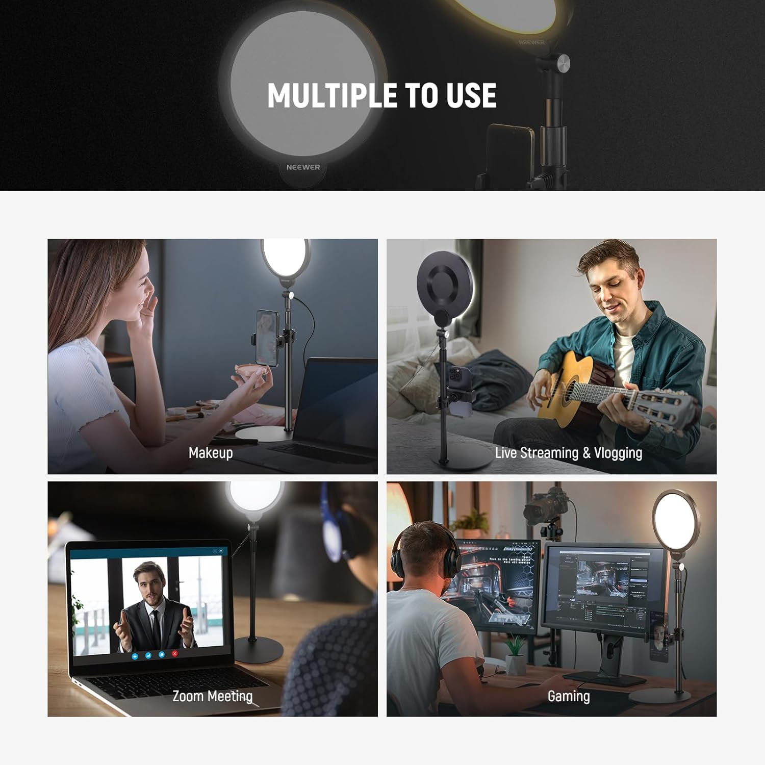Kit de Luz Selfie Neewer R06 de 17,8 cm para Teléfonos