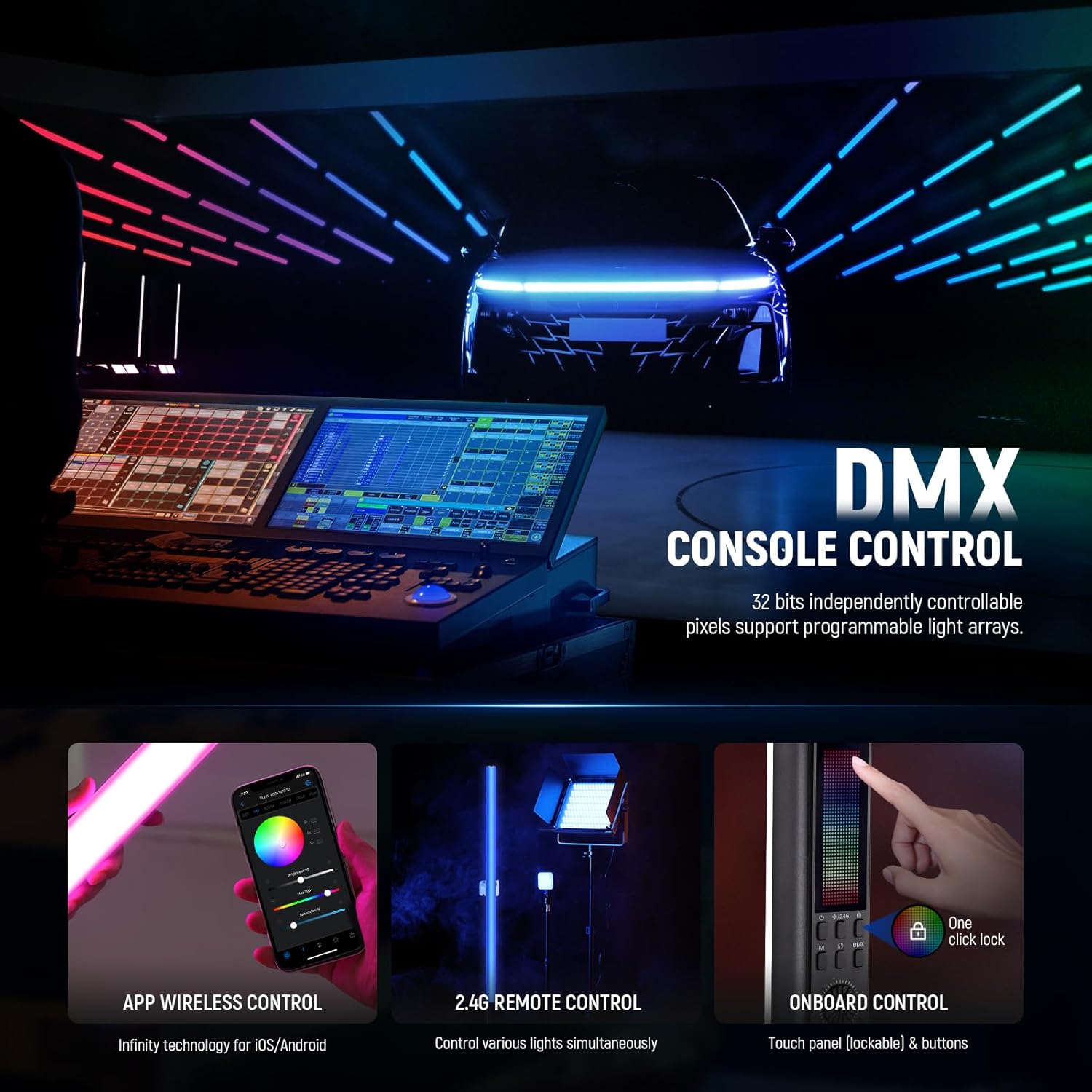 Tubo de Luz RGB Neewer TL120C 120 cm con Control App