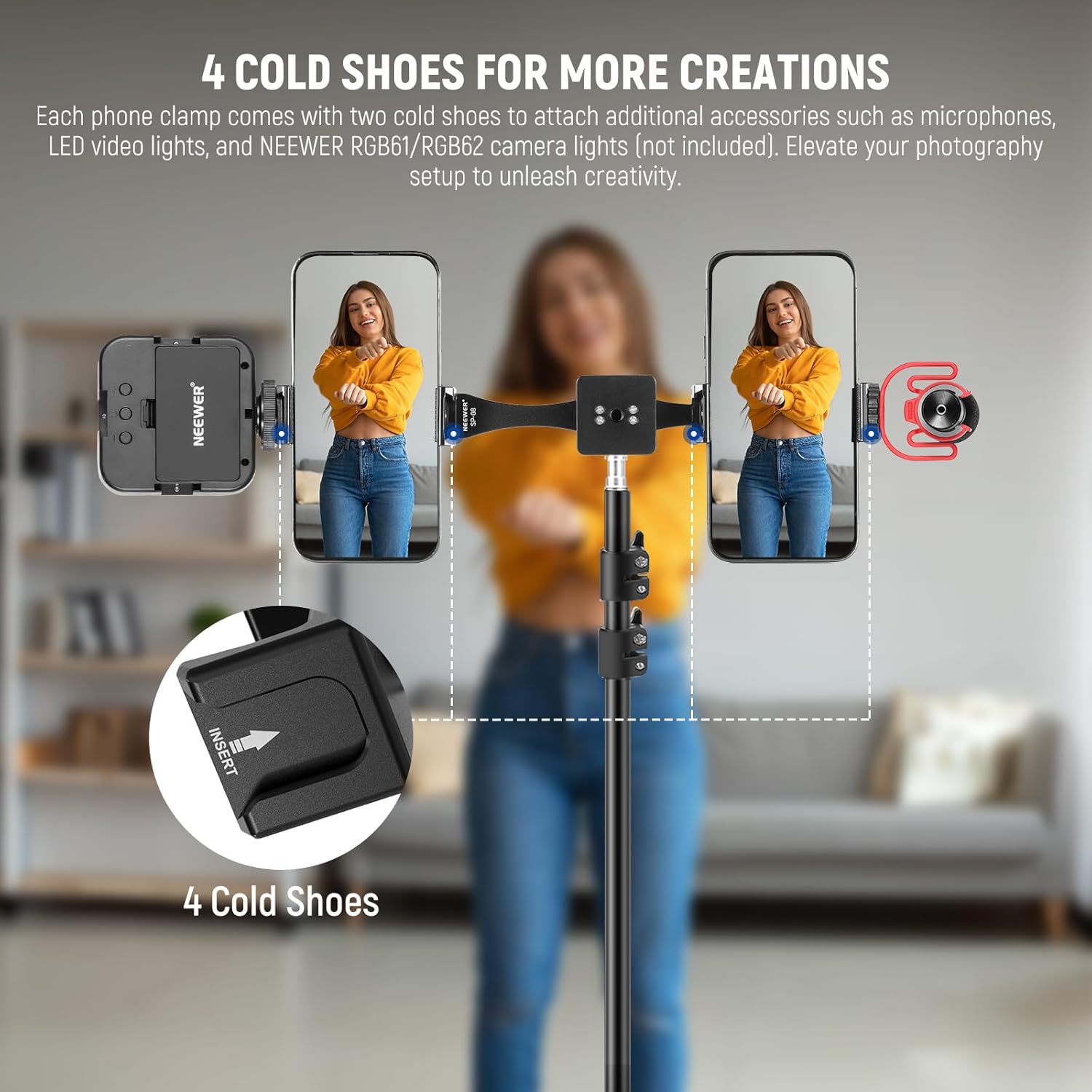 Soporte Trípode Neewer Metálico para celular