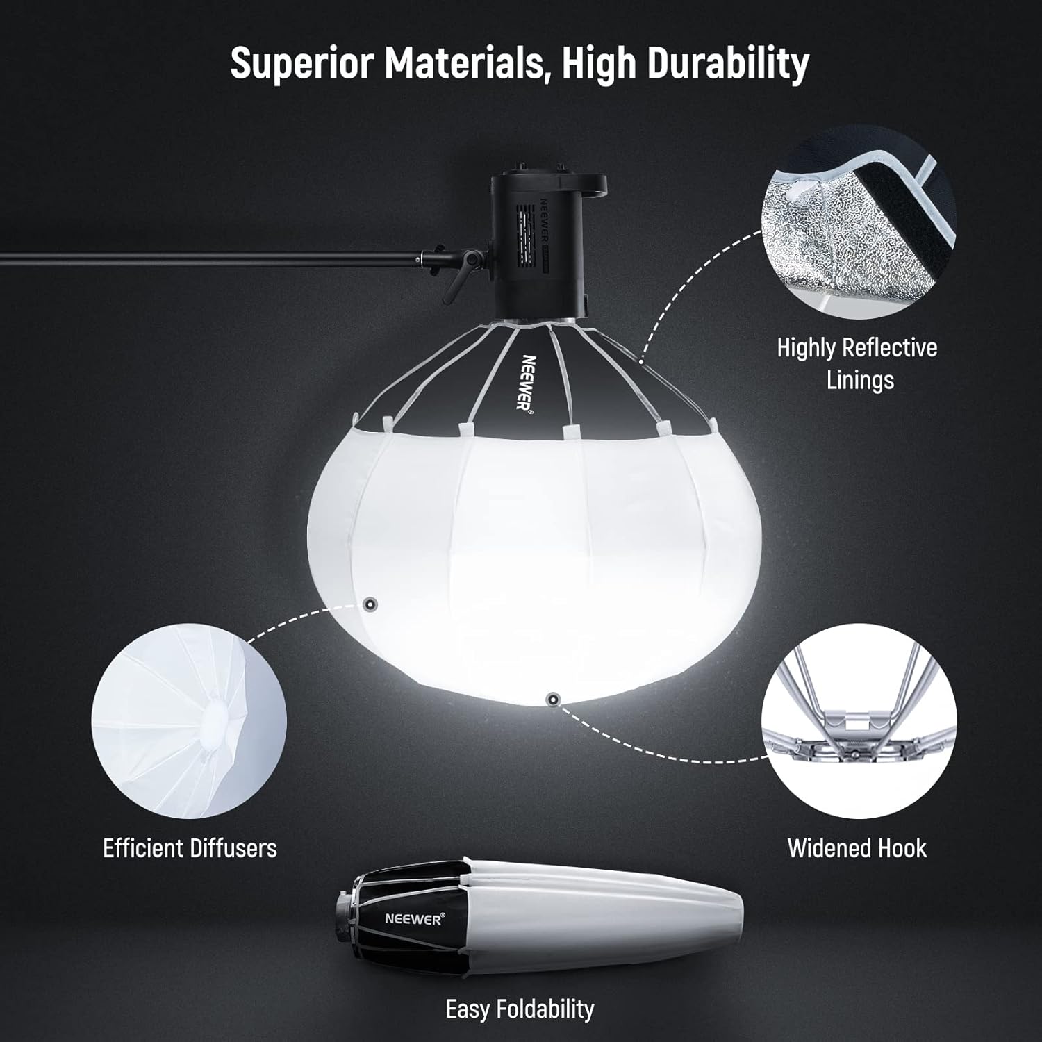 Softbox Linterna Neewer NS65L 65 cm con Montura Bowens