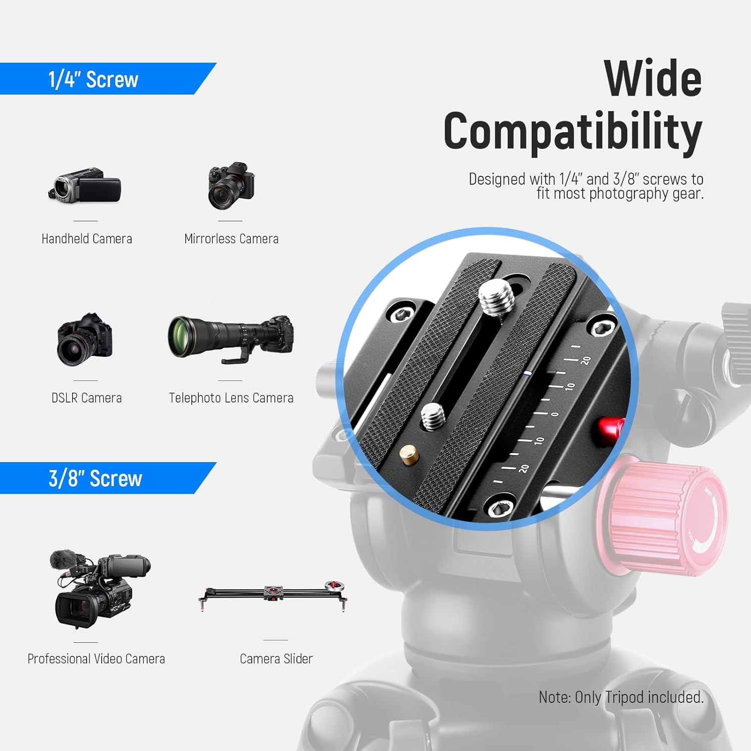 Trípode Video Neewer TP-M200 200 cm con Cabezal Fluido