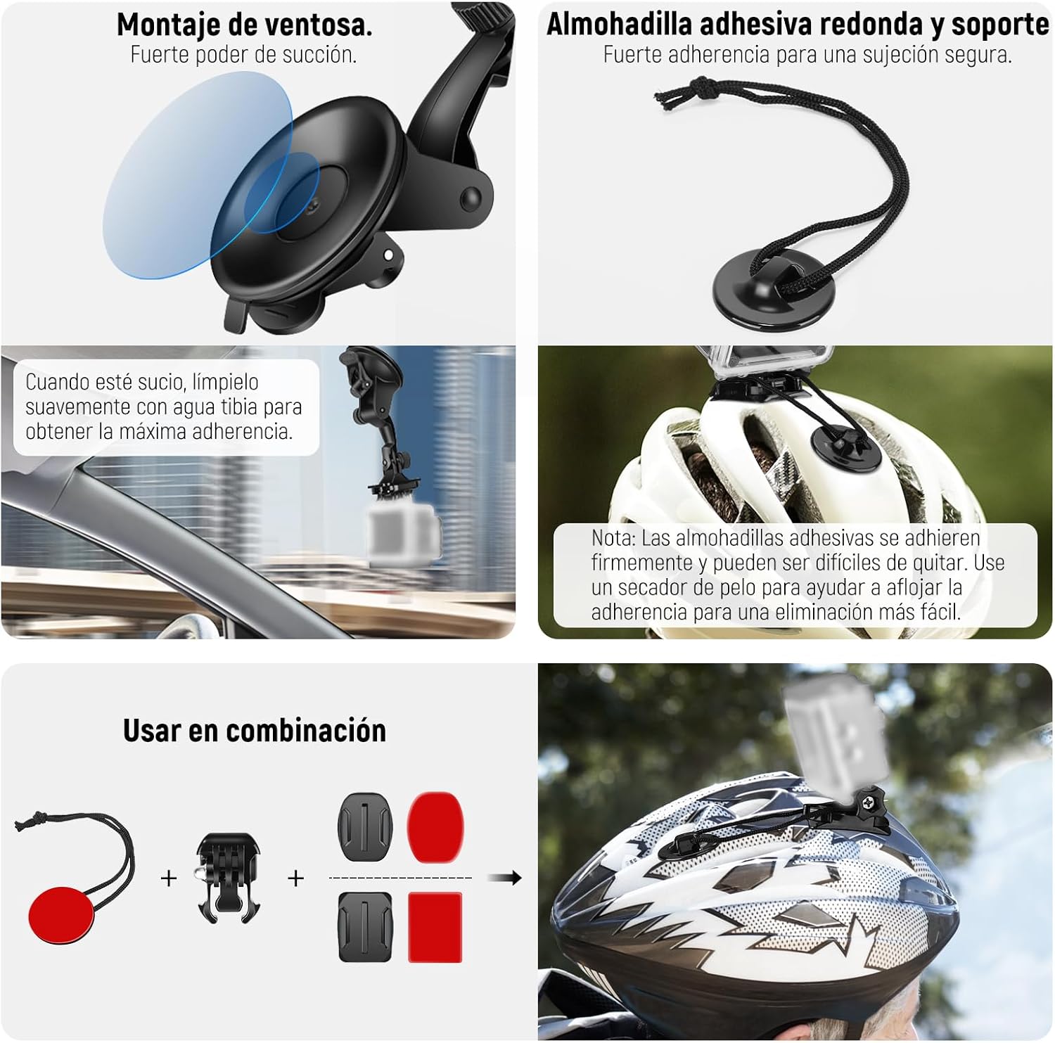 Kit Accesorios 50 en 1 Neewer para Cámaras de Acción