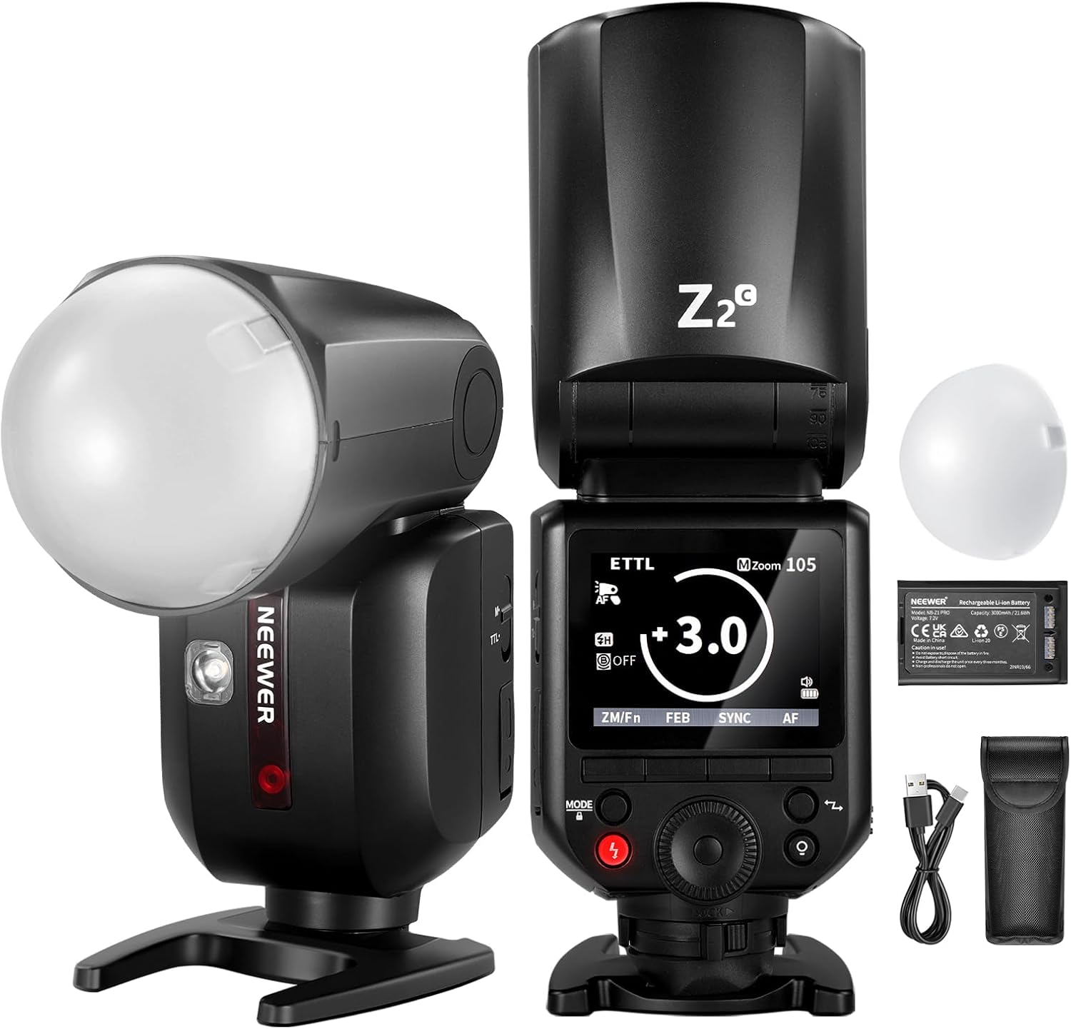 Flash Speedlite Neewer Z2-C TTL Cabezal Redondo para Canon