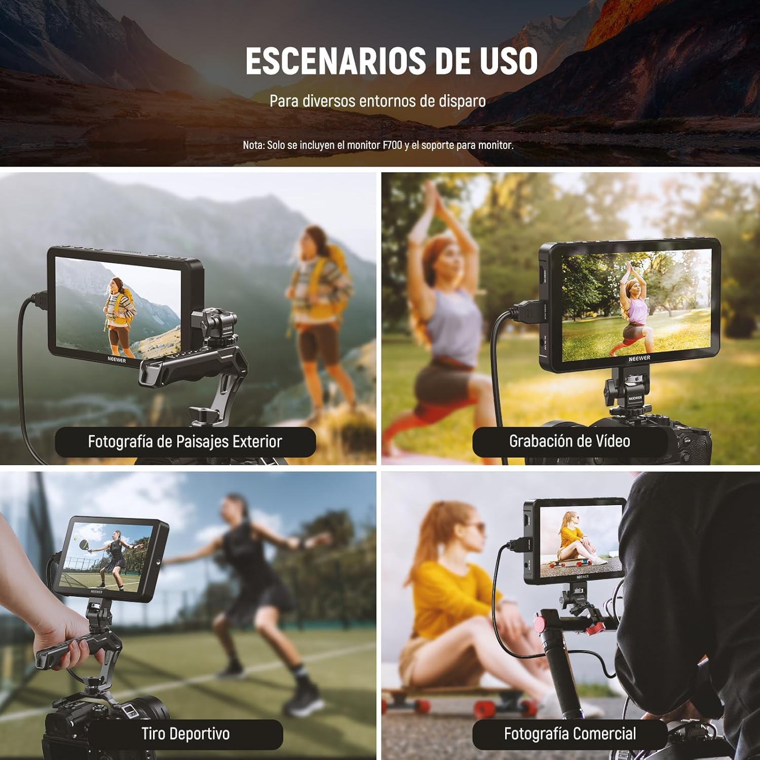 Monitor de Campo Neewer F700 7" IPS 4K con LUT 3D