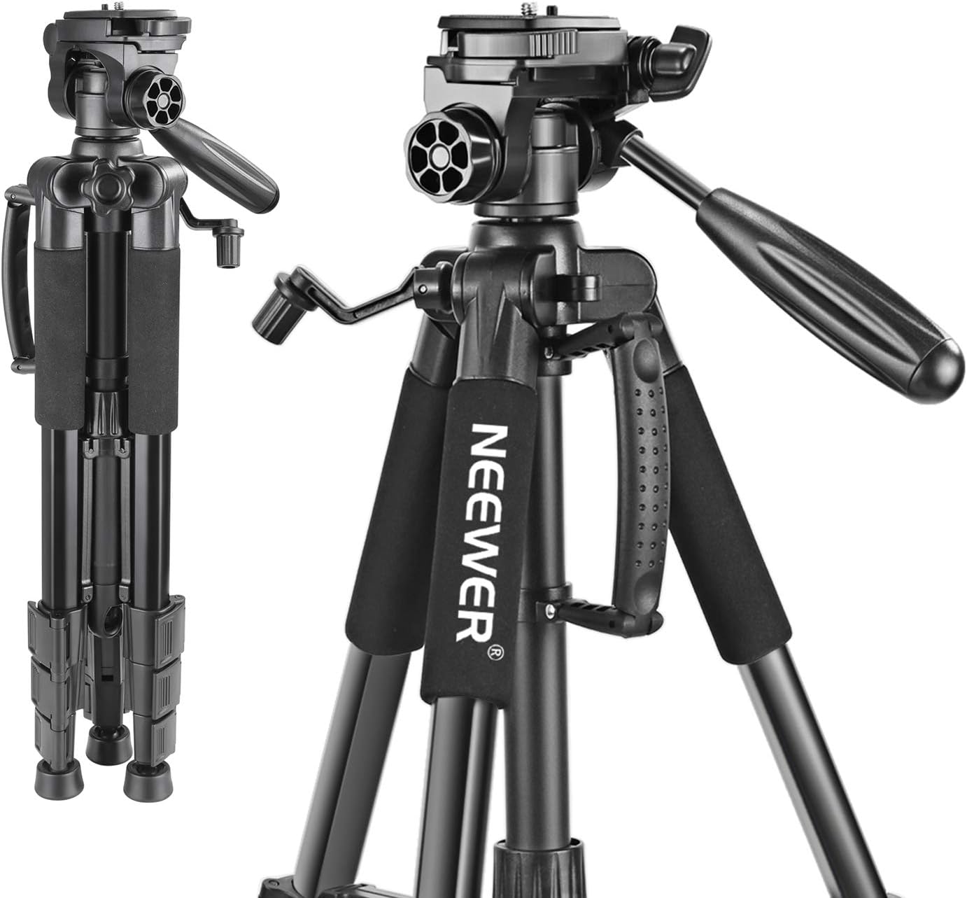 Trípode Aluminio Neewer SAB234 142 cm con Cabezal Panorámico