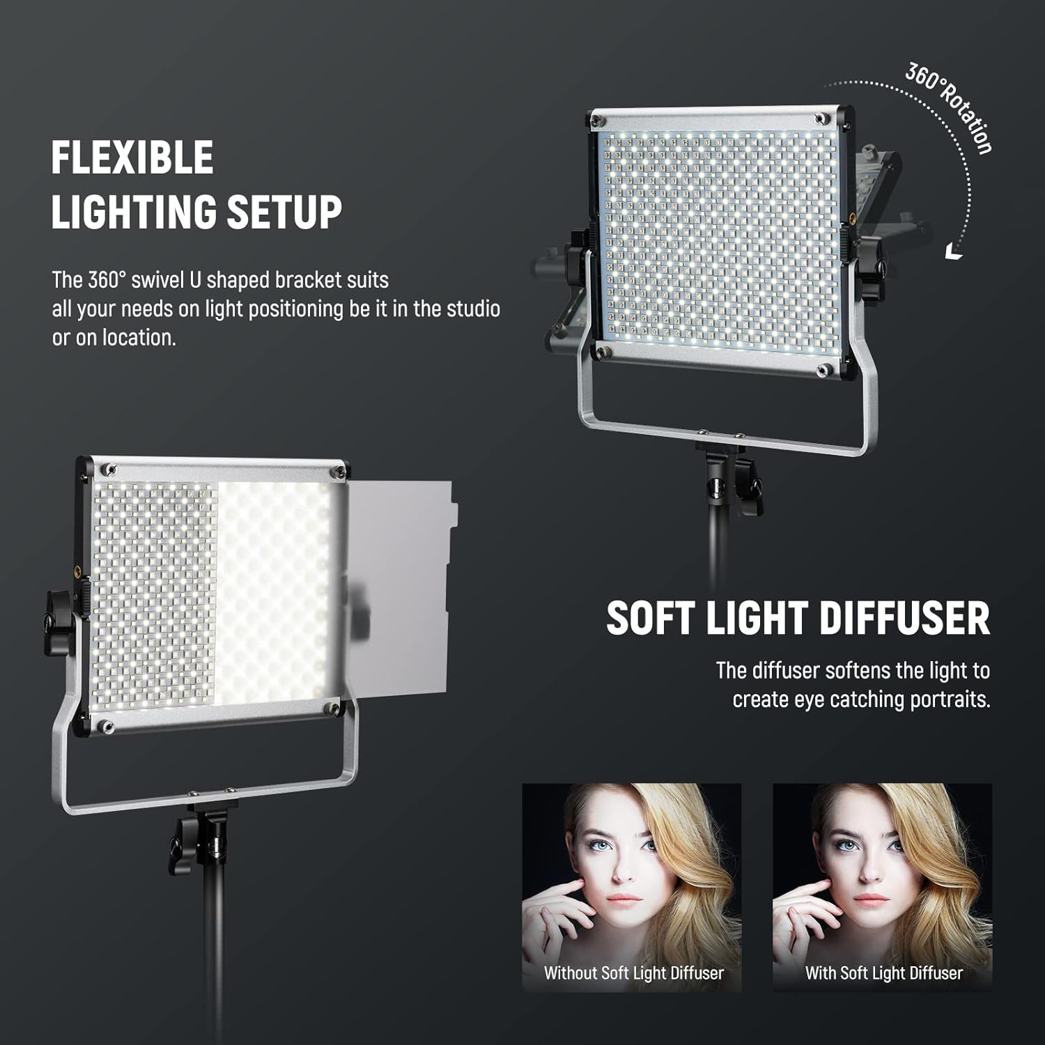 Kit LED Neewer 660 PRO II RGB con App y Soportes