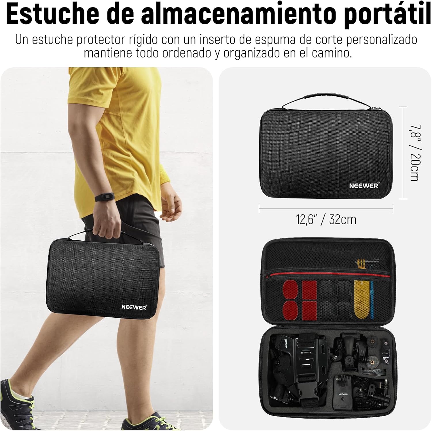 Kit Accesorios 50 en 1 Neewer para Cámaras de Acción