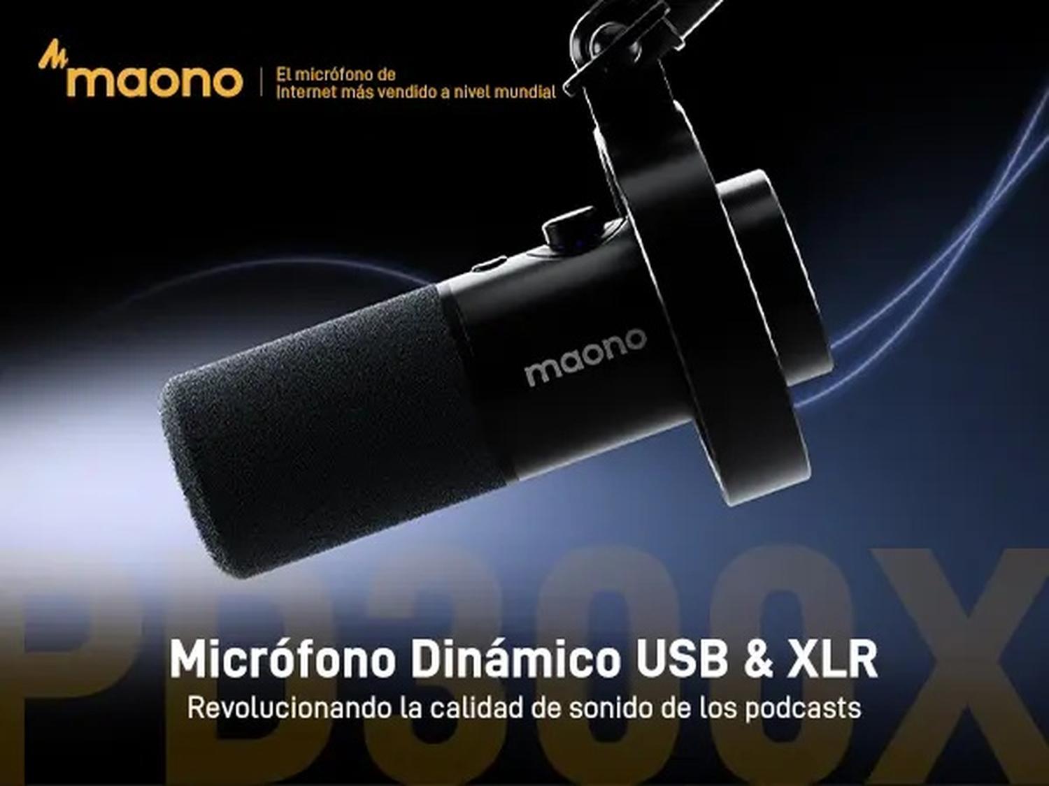 Micrófono Dinámico Maono PD300X USB/XLR para Podcasting