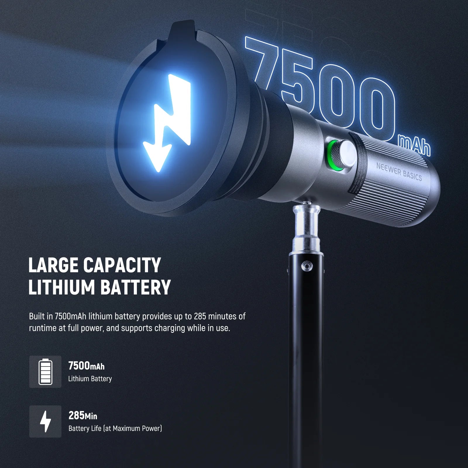 Luz Led Portatil Neewer Basics FL10 para Fotografía
