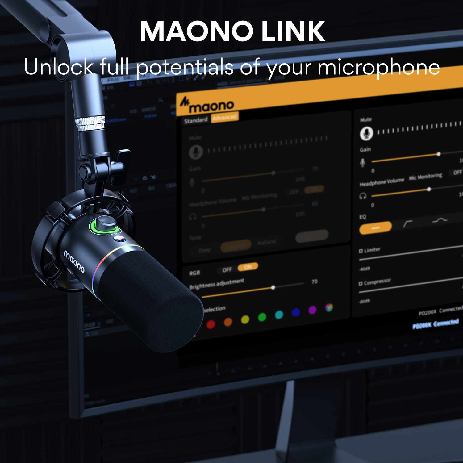 Microfono Dinamico Maono PD200X XLR-USB Para Podcast