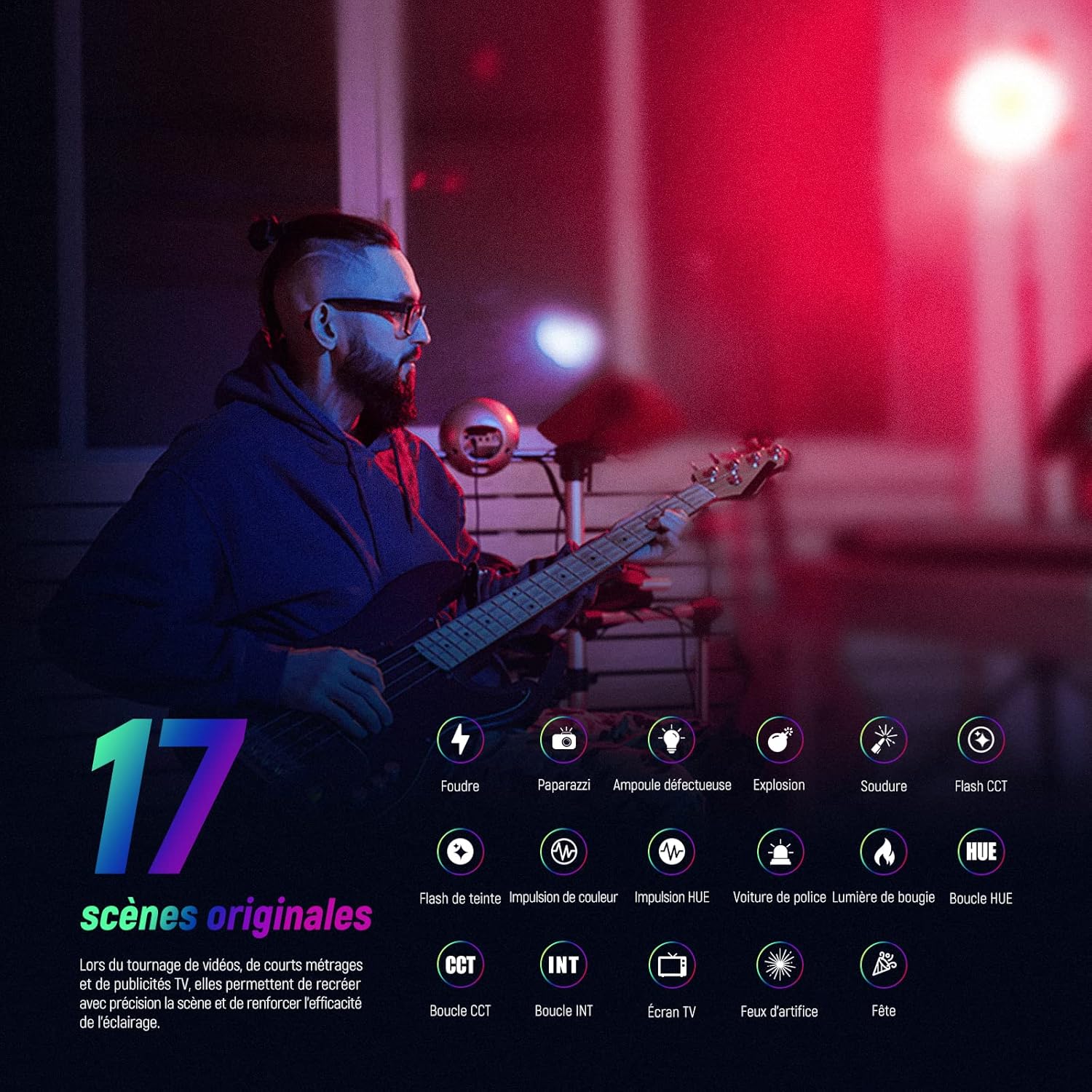 Luz RGB COB Neewer CB60 70W con Control 2.4G/App