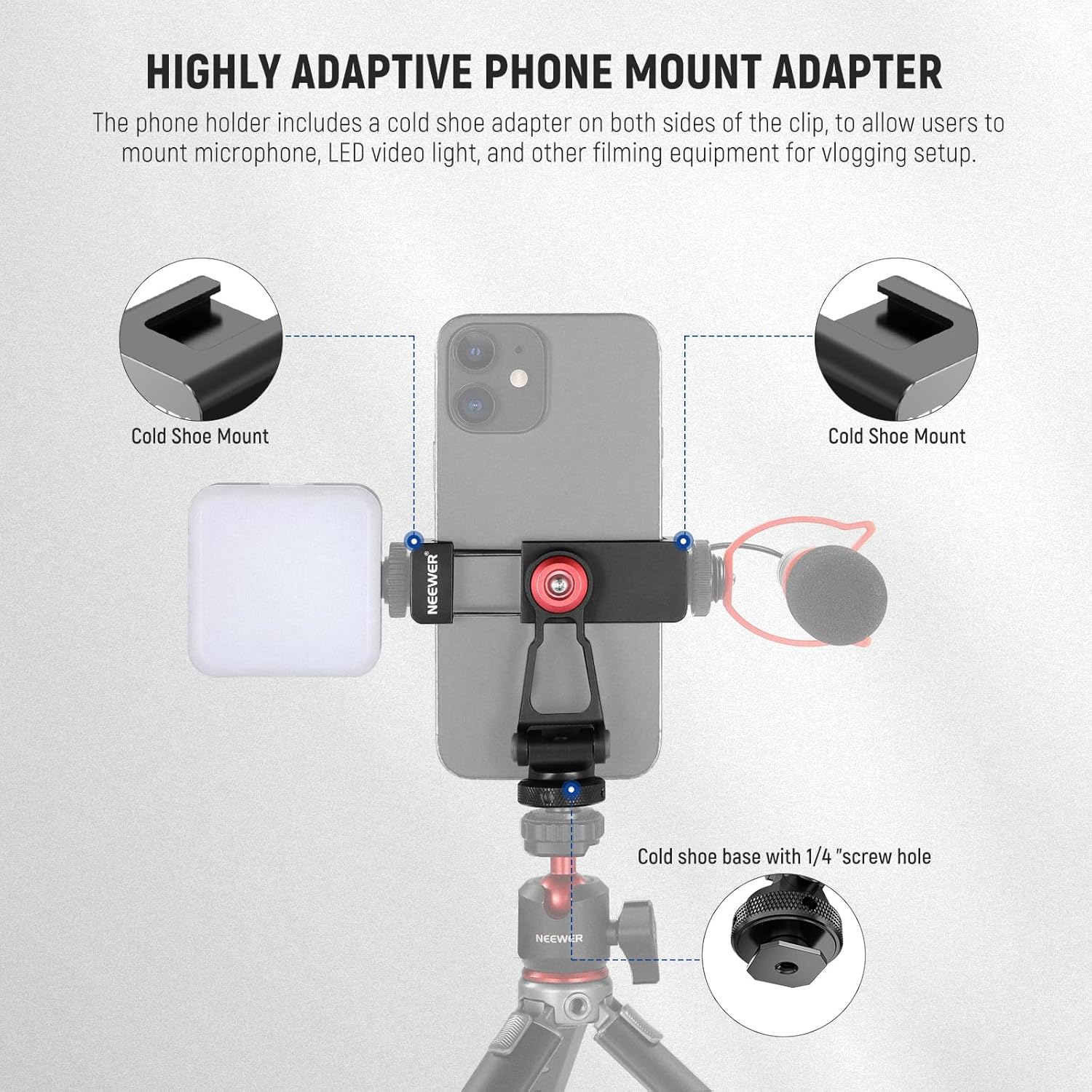 Soporte Trípode Metal Neewer con Zapata Fría