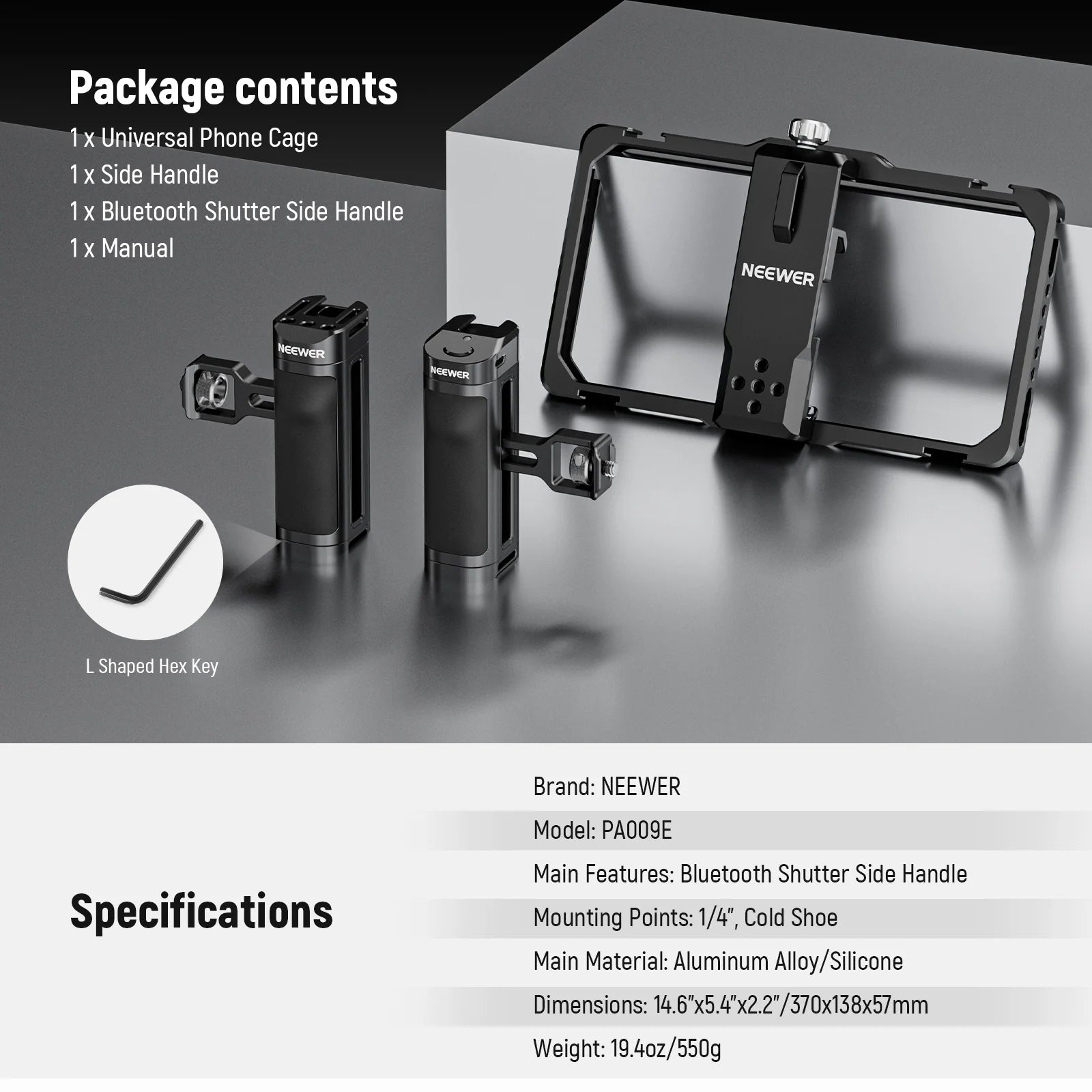 Soporte universal con jaula para teléfono Neewer PA009E