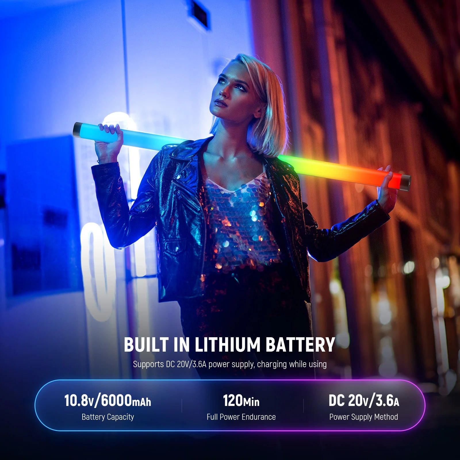 Tubo de luz RGB Neewer TL90C de 30W