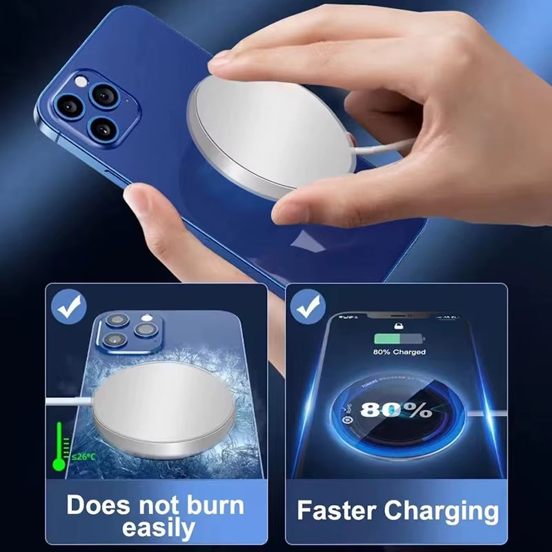 Original Wireless Charger for Apple Magsafes Iphone 17 16 15 14 13 12 Pro Max plus Airpods Fast Charging Type C Magnetic Charge