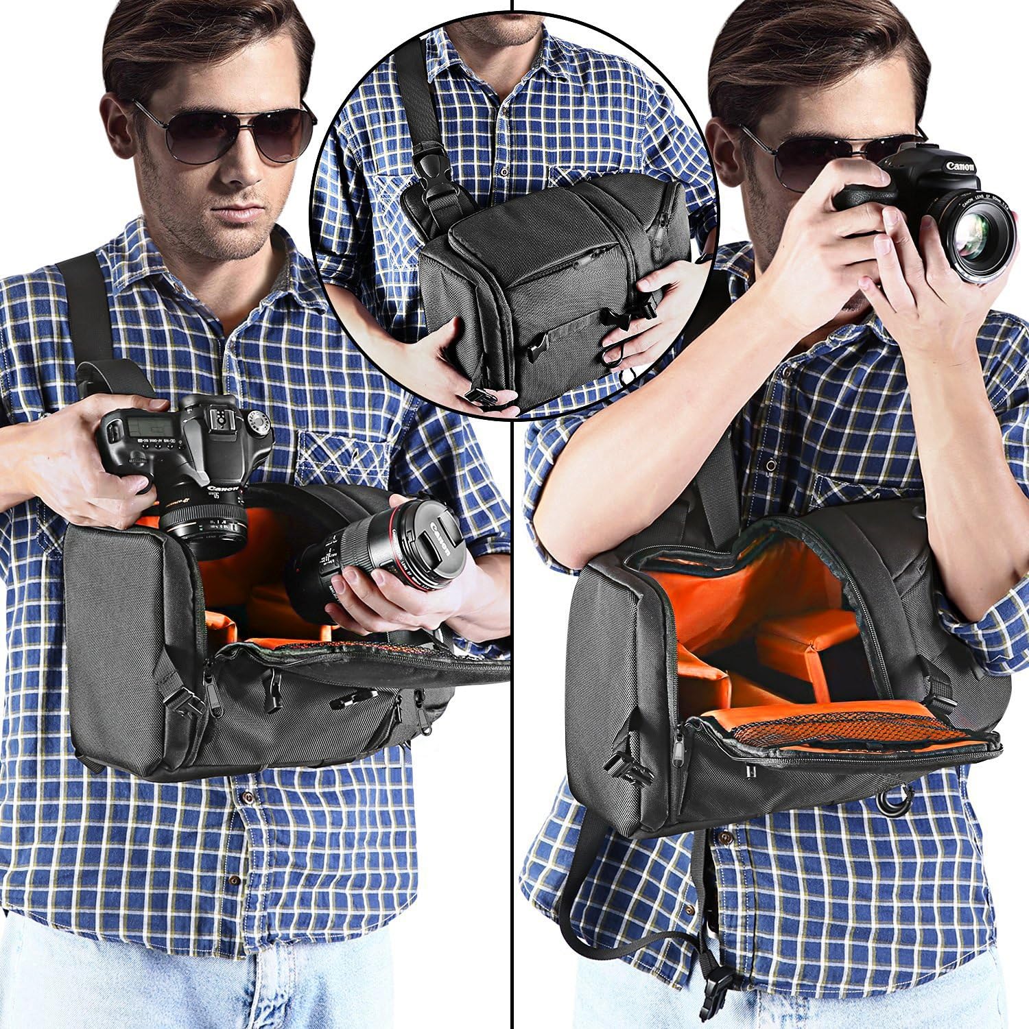 Mochila Bandolera para Cámara Neewer (Negra)