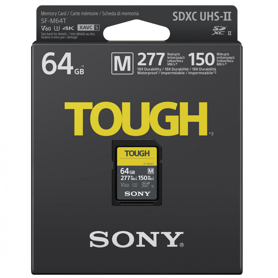 Tarjeta Sony SF-M64T Tough Series UHS-II SDXC de 64 GB