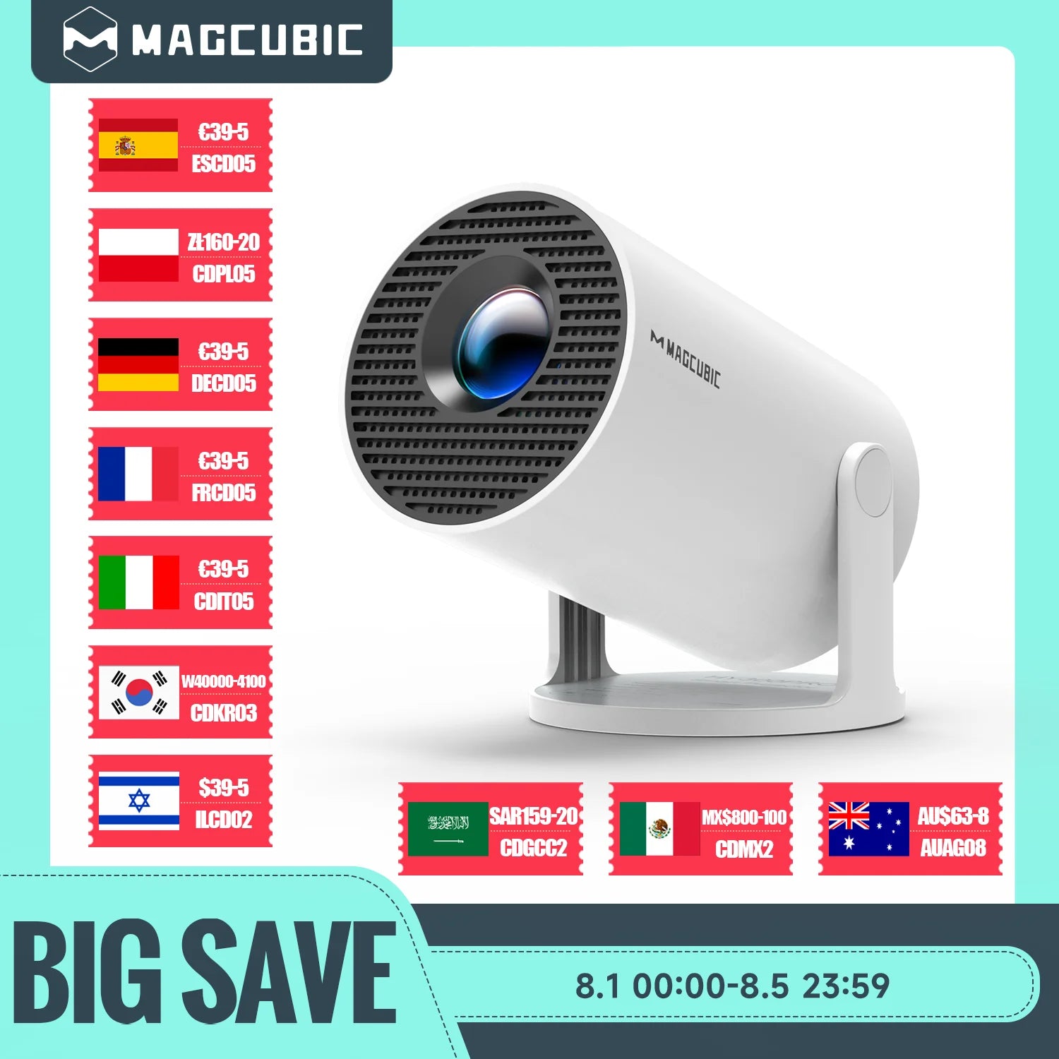 Proyector Cinemático Portátil Magcubic™