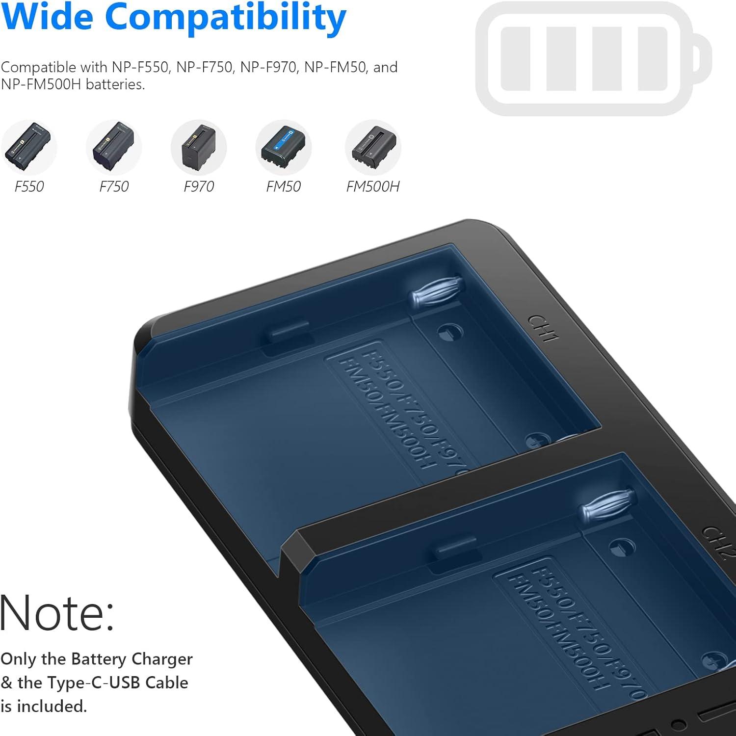Cargador Dual USB Neewer para Baterías Sony NP-F