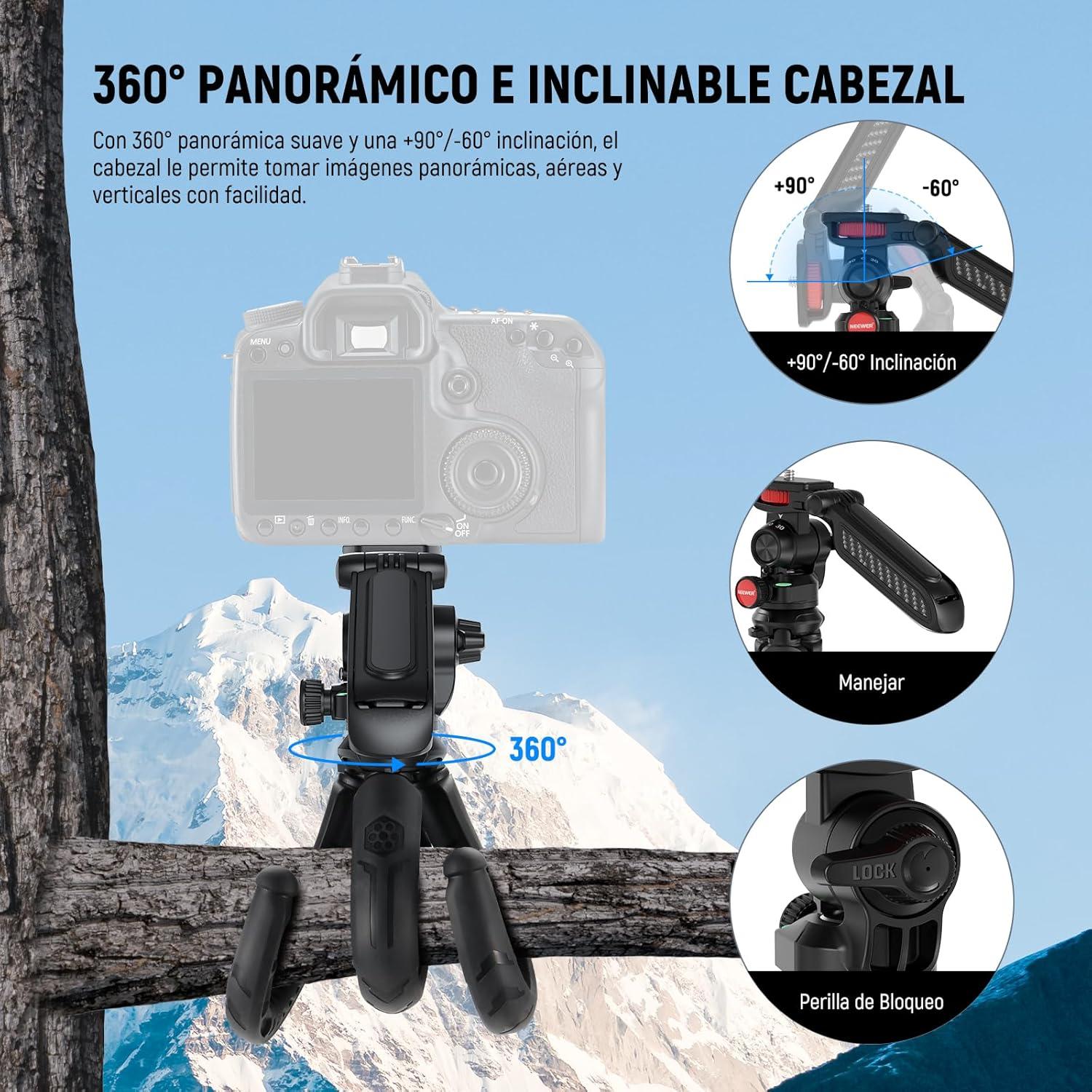 Trípode Flexible Neewer TP36 con Bola y Control Remoto